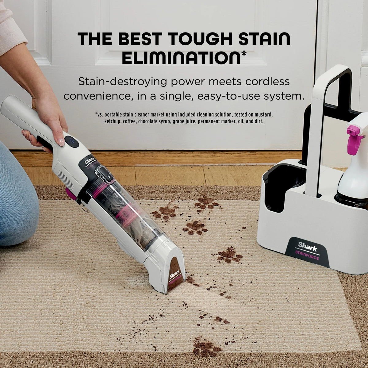 Shark Stainforce Cordless Portable Spot, Stain, & Odor Remover System for Carpets, Area Rugs, Upholstery - Product image 2