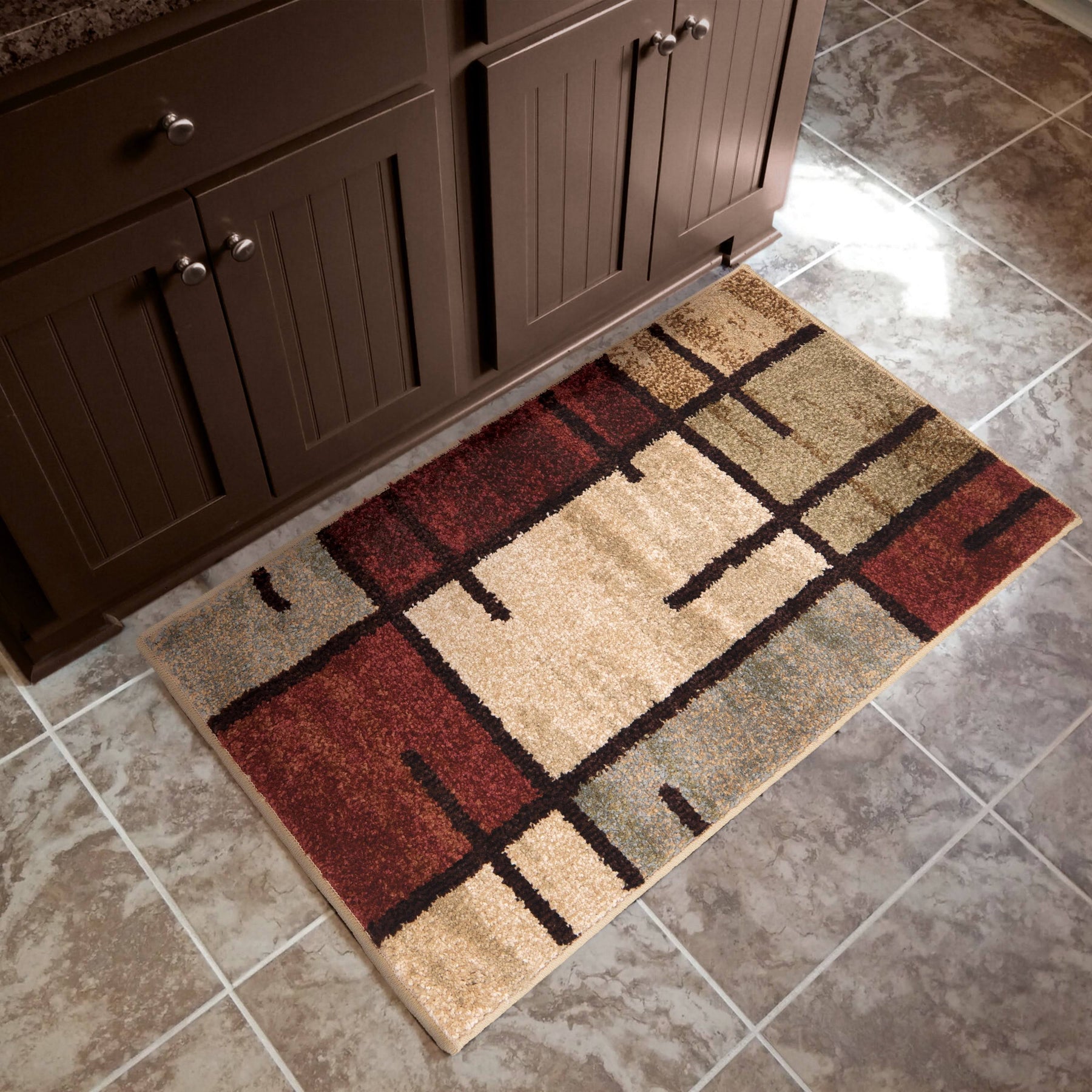 Better Homes & Gardens Spice Grid 1'8" x 2'10" Rouge Area Rug - Product image 1