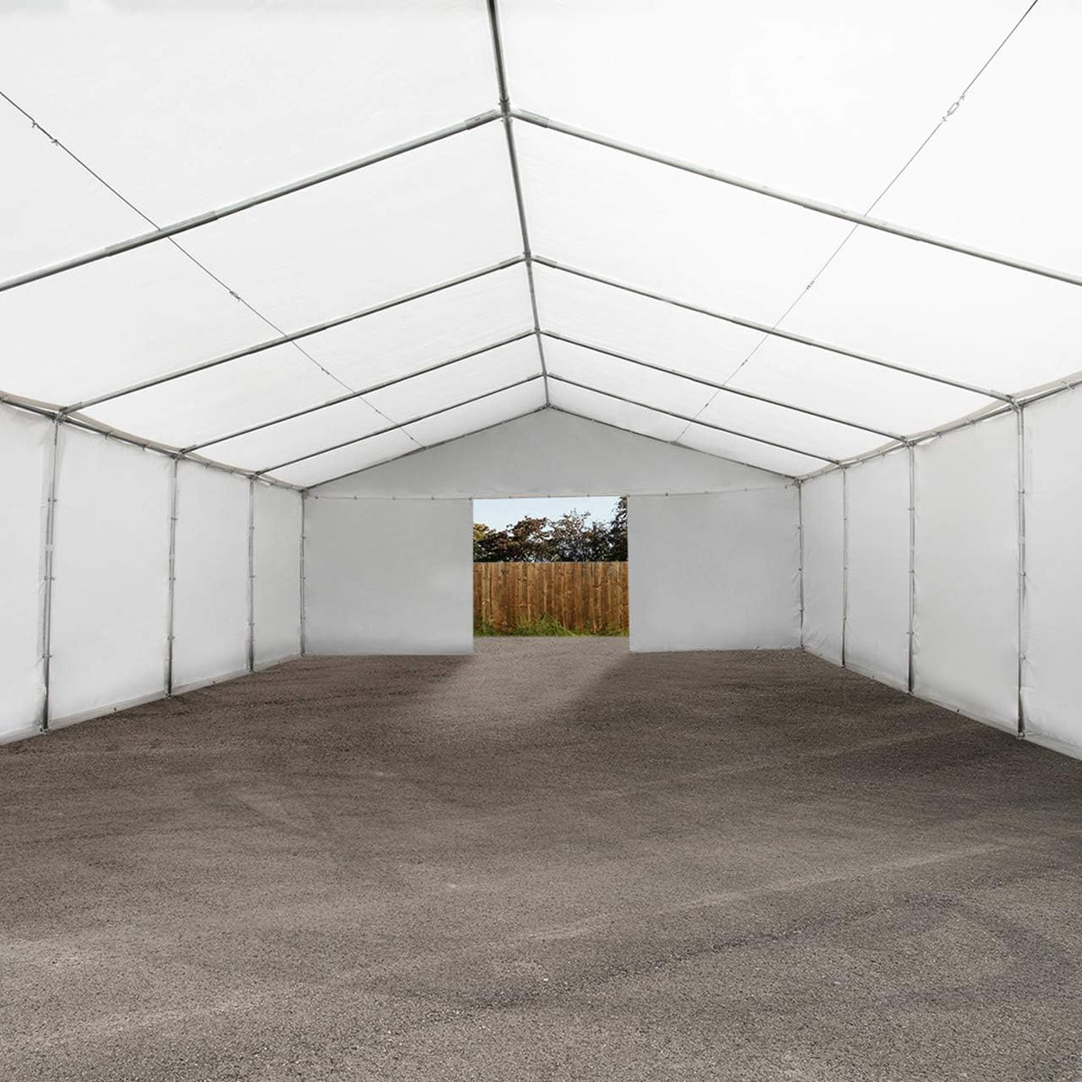 TOOLPORT Storage Tent 6x12 m waterproof PVC tarpaulin 700 N White