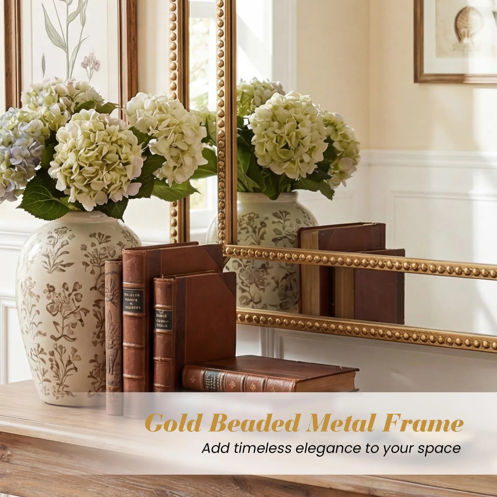Tangkula 36" x 24" Gold Arched Wall Mirror (Rectangle)