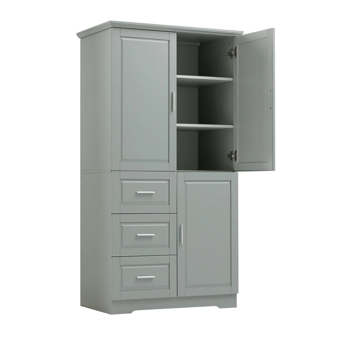 Bathroom Cabinet, 62.2" Tall Storage Cabinet with Doors and Shelves - Product image 10