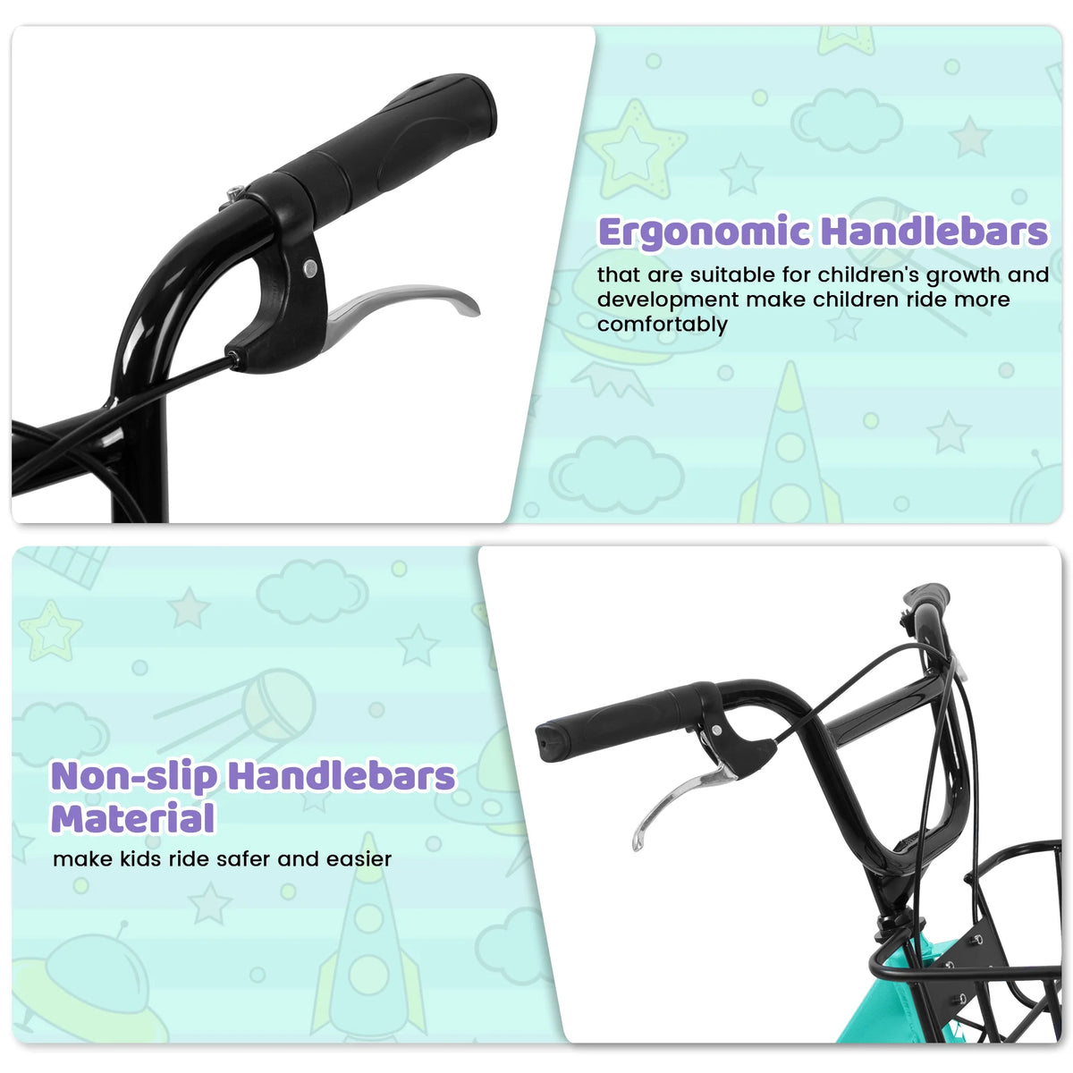20 in Kids Bike for Boys Girls, 1 Speed Children Bicycle with Basket, Rear Seat, Chain Guard - Product image 26