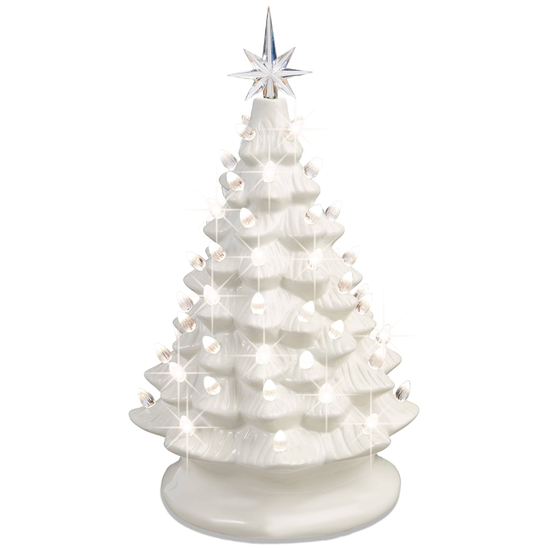 Best Choice Products 15in Ceramic Christmas Tree, Pre-Lit Hand-Painted Holiday Decor w/ 64 Lights - Product image 1