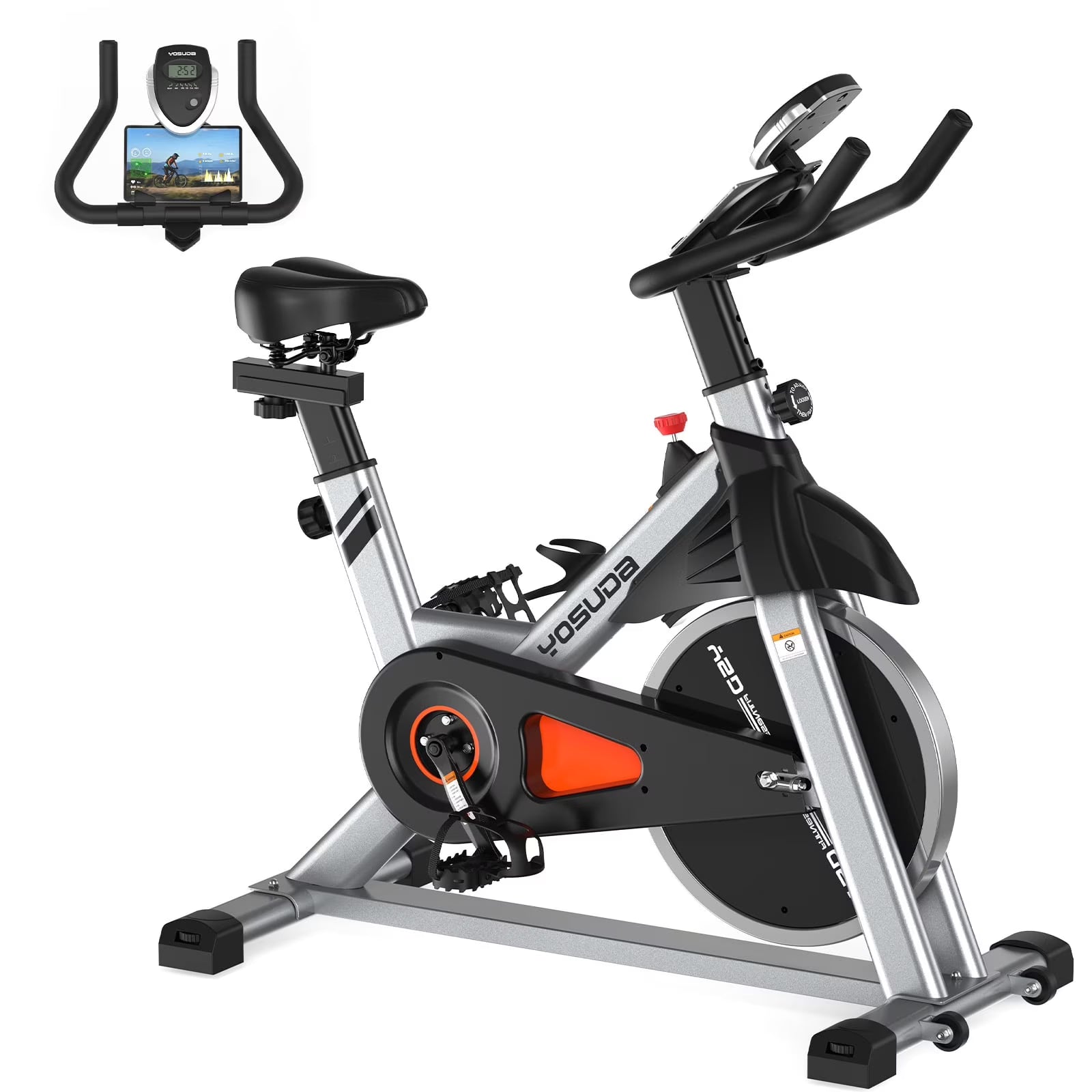 YOSUDA Indoor Cycling Bike, 330 lb Capacity, Comfort Seat, LCD Monitor - Product image 3