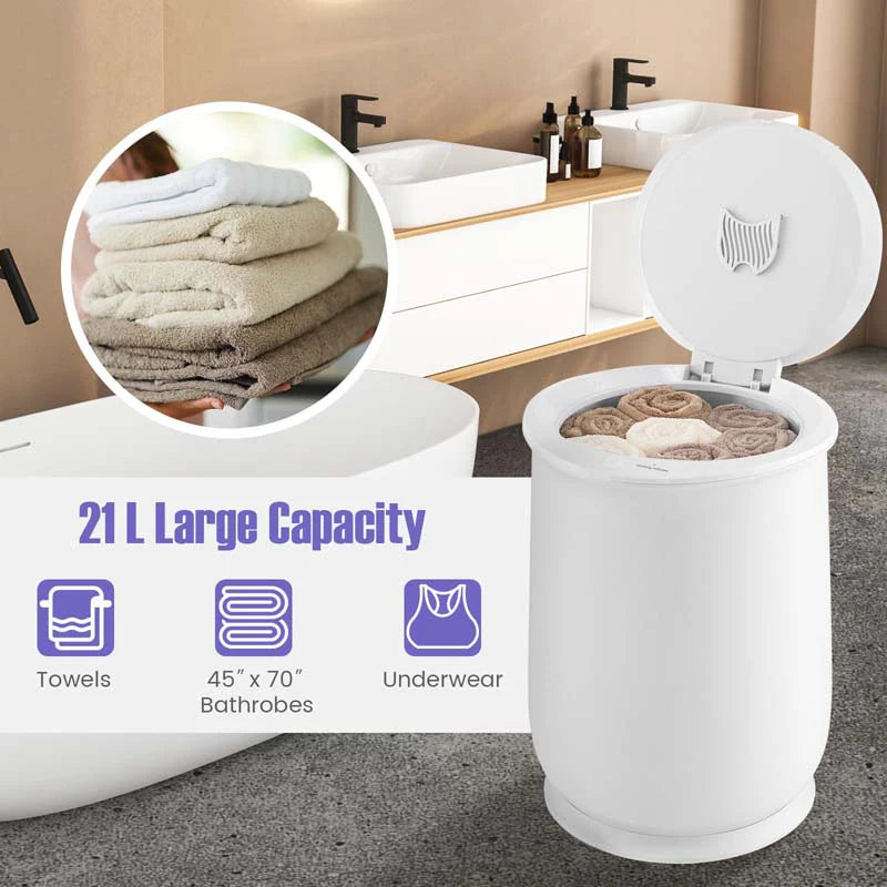 21L Large Towel Warmer Bucket for Bathroom, Hot Towel Heater with Flip-top Lid - Product image 8