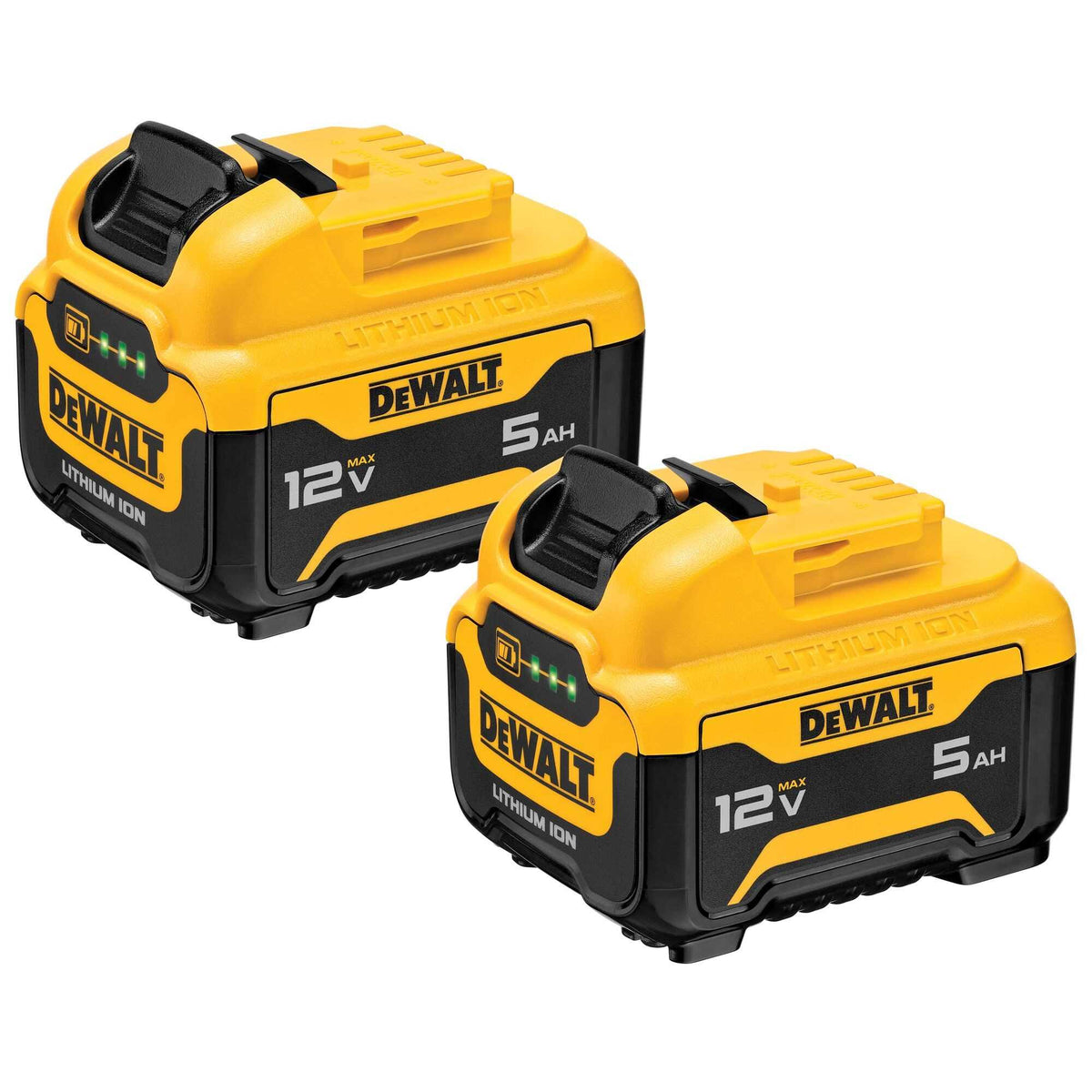 DeWalt 12V Max 5.0Ah Lithium Ion Battery (2 Pack) DCB126-2 - Product image 1
