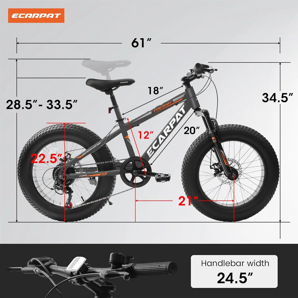 20 in Mountain Bike for 7 - 15 Years Old, 7 Speed Kids Bike with High Carbon Steel Frame - Product image 8