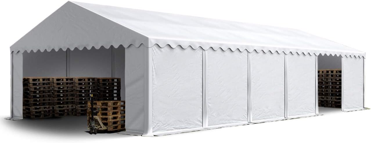 TOOLPORT Storage Tent 6x12 m waterproof PVC tarpaulin 700 N White