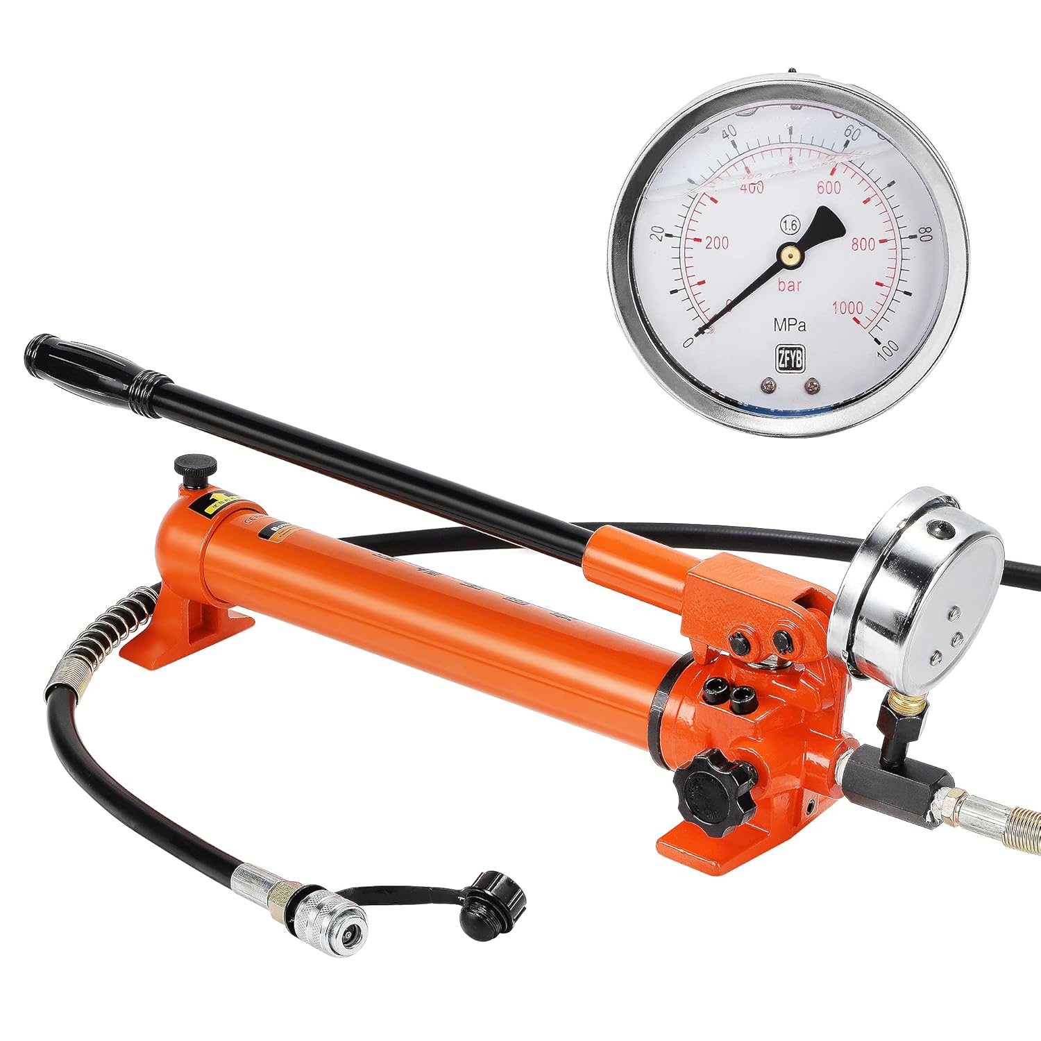 Bonvoisin CP-700 Manual Hydraulic Pump with High Pressure Gauge 700 kg/cm² Oil Content 900cc for Hydraulic Tools