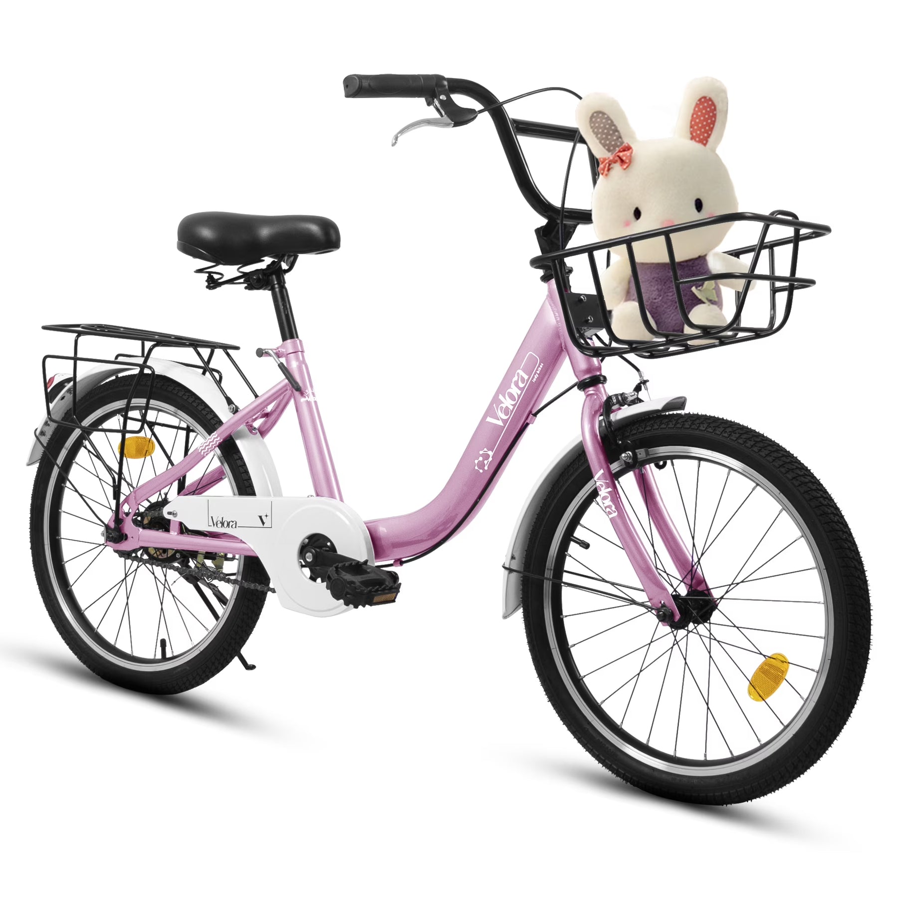 20 in Kids Bike for Boys Girls, 1 Speed Children Bicycle with Basket, Rear Seat, Chain Guard - Product image 3