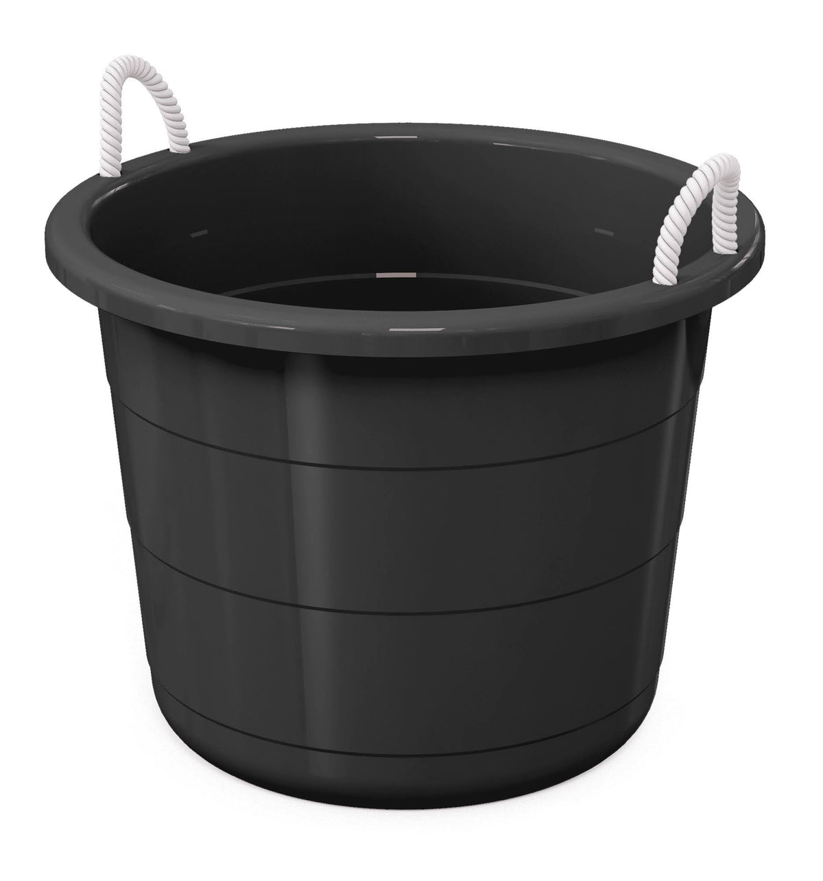 Life Story 17 Gal Flexible Plastic Storage Tub Bucket with Rope Handles, Black - Product image 1
