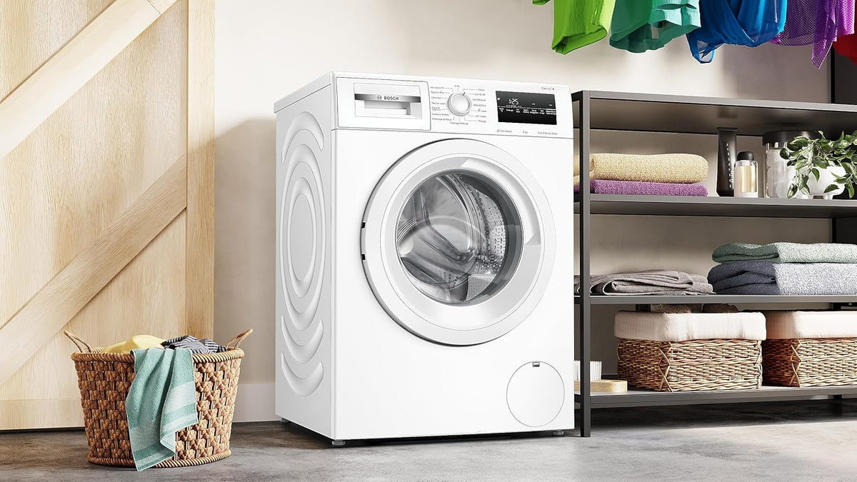 WAN24228FR, Series 4, Porthole washing machine, 8 kg, 1200 rpm, White -