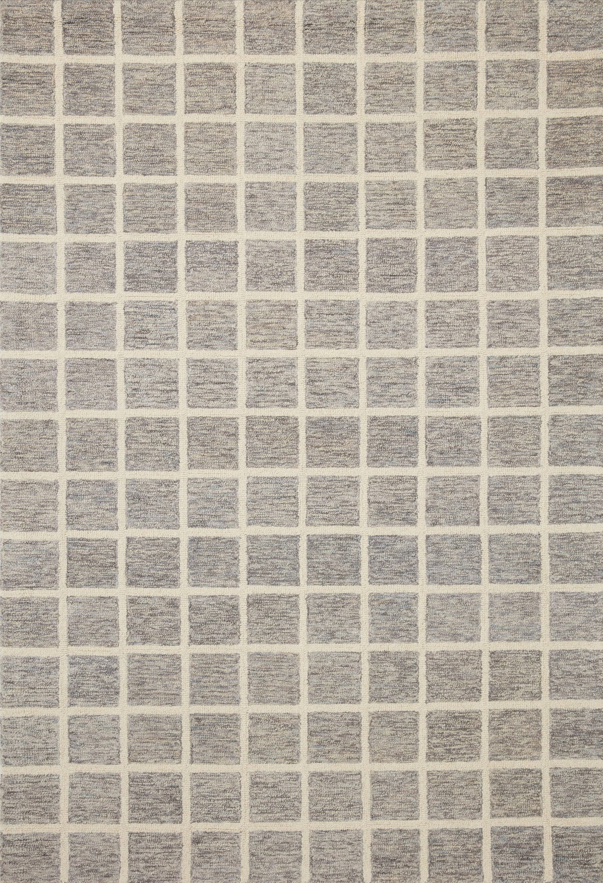 Chris Loves Julia x Loloi 3'6" 5'6" Slate/Ivory Polly POL-05 Area Rug