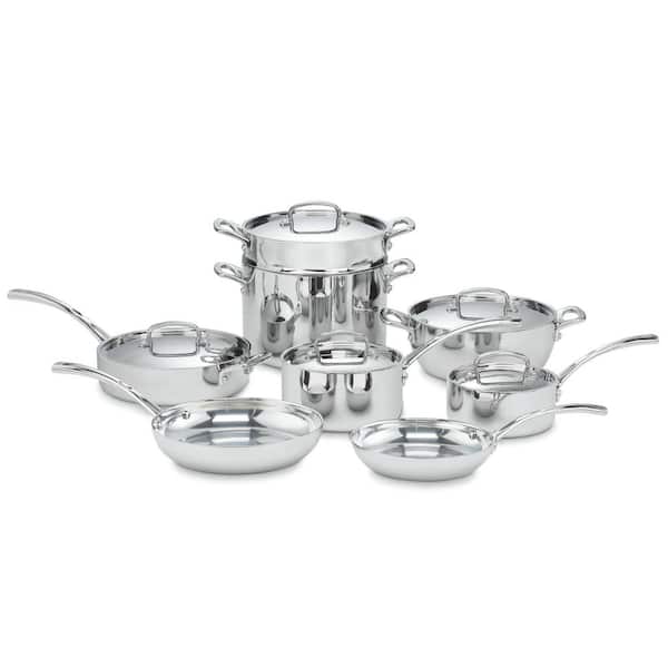 French Classic 13-Piece Stainless Steel Cookware Set in Silver and Stainless Steel - Product image 1