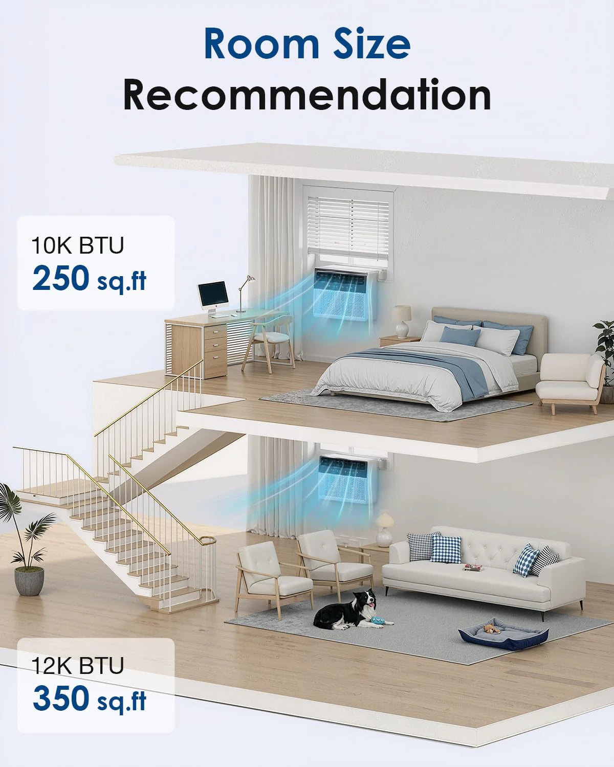 AECOJOY 12000 BTU Window Air Conditioner, Energy-Saving Window AC Unit, Cools up to 350 Sq. Ft - Product image 5