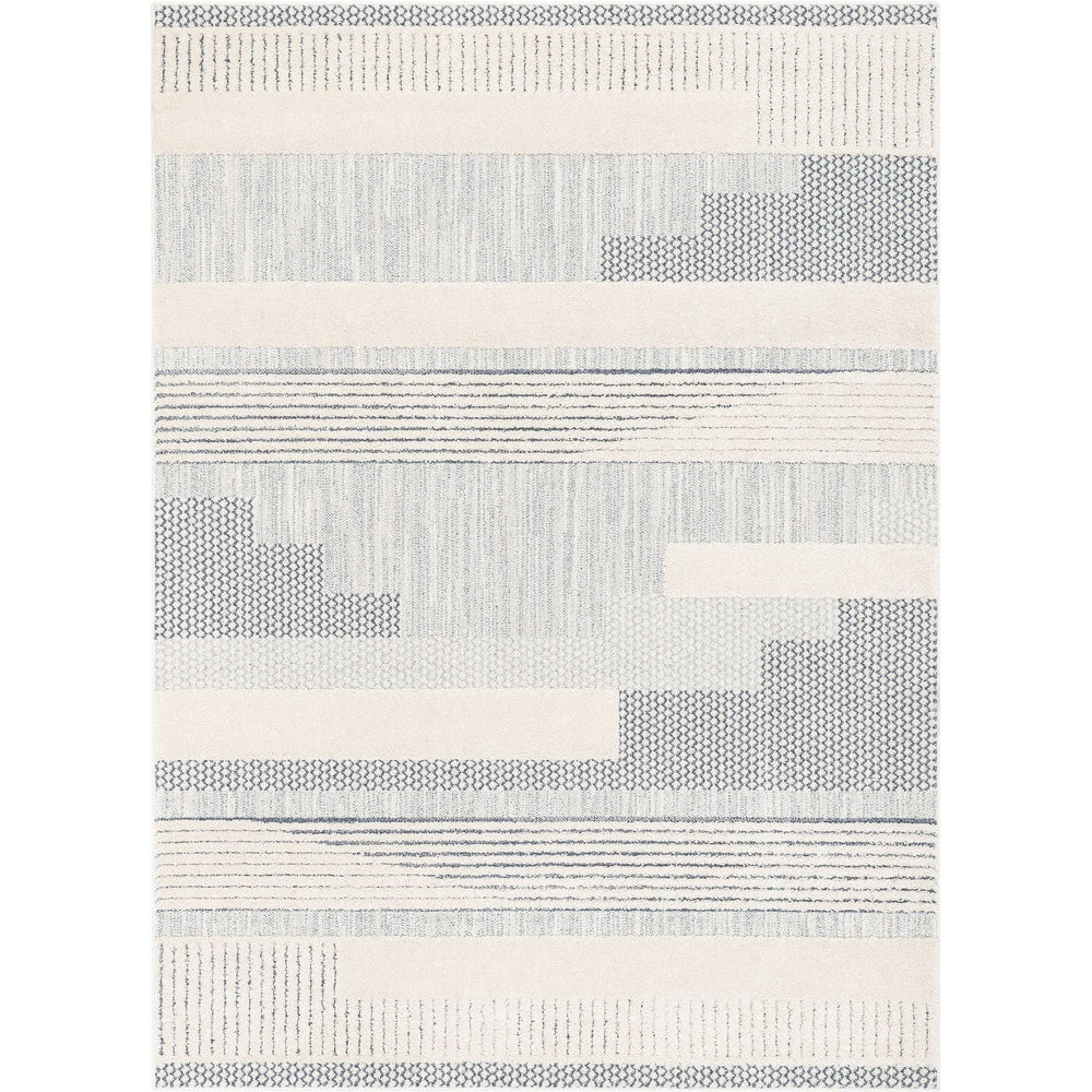 Well Woven Harlow Briar Tribal Geometric Abstract Light Blue Looped Pile Area Rug - 6'7" x 9'3"