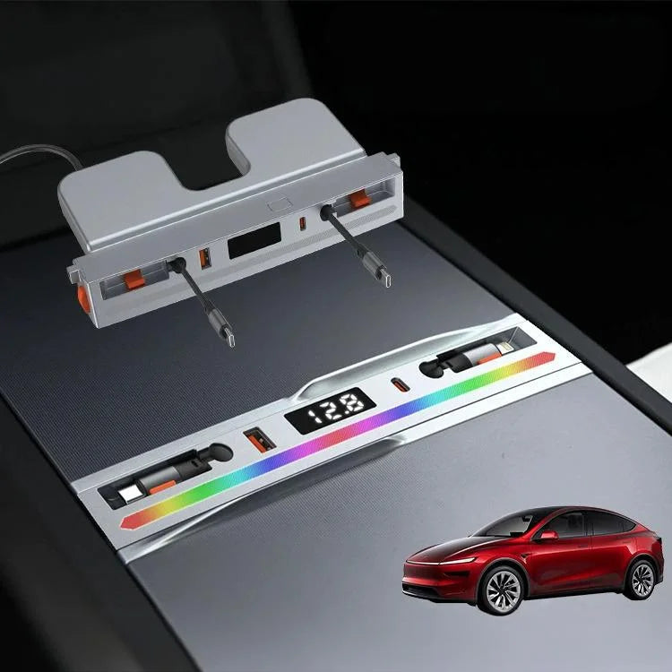 Center Console Ambient Light USB Hub Tesla Model Y Juniper & Model 3 Highland