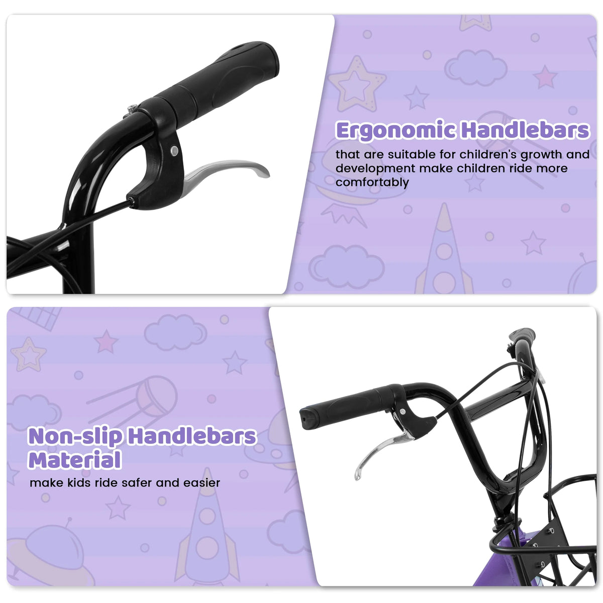 20 in Kids Bike for Boys Girls, 1 Speed Children Bicycle with Basket, Rear Seat, Chain Guard - Product image 10