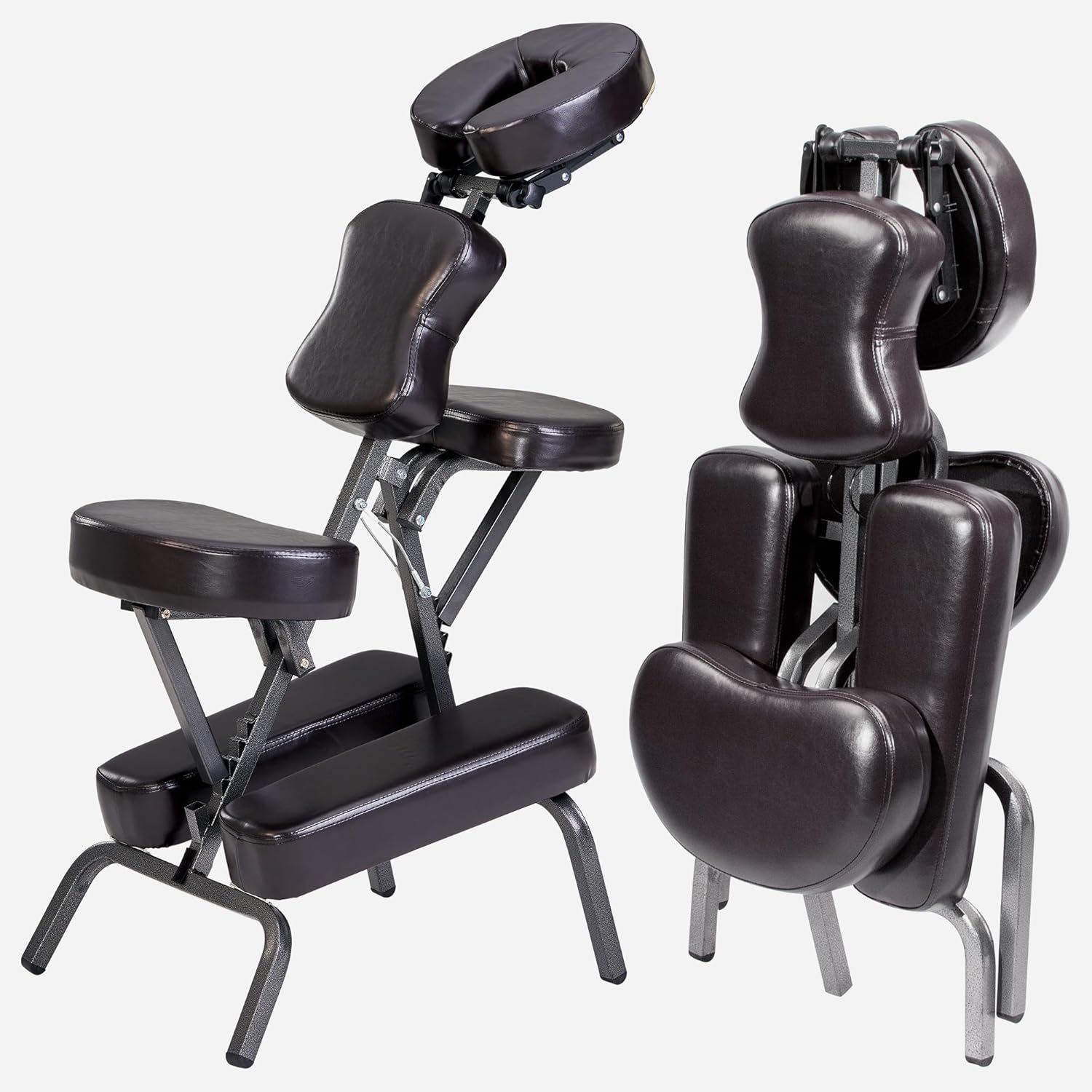 Master Massage Bedford Portable Lightweight Massage Chair with Comfortable Carry Bag, Easy to Fold, Brown