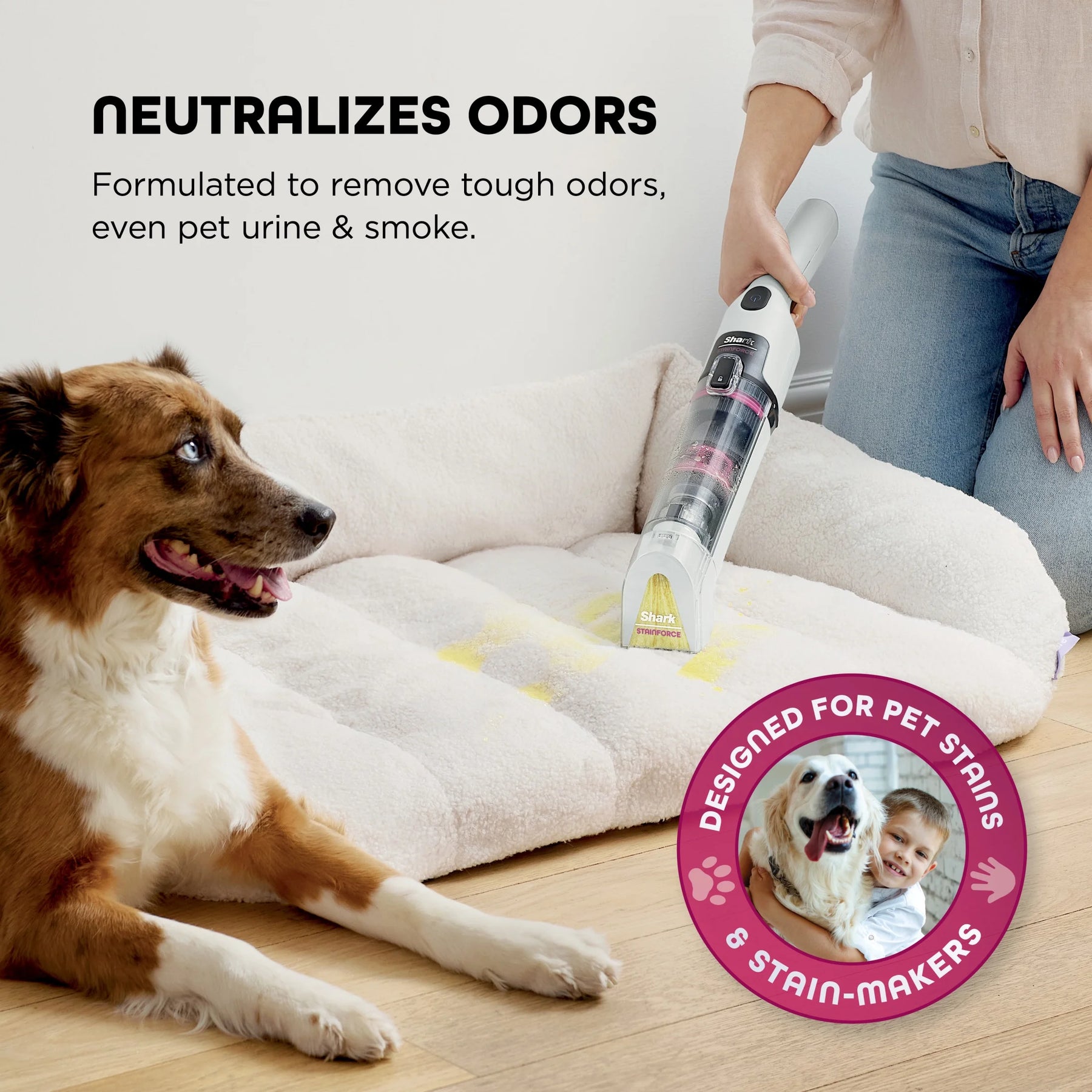 Shark Stainforce Cordless Portable Spot, Stain, & Odor Remover System for Carpets, Area Rugs, Upholstery - Product image 9