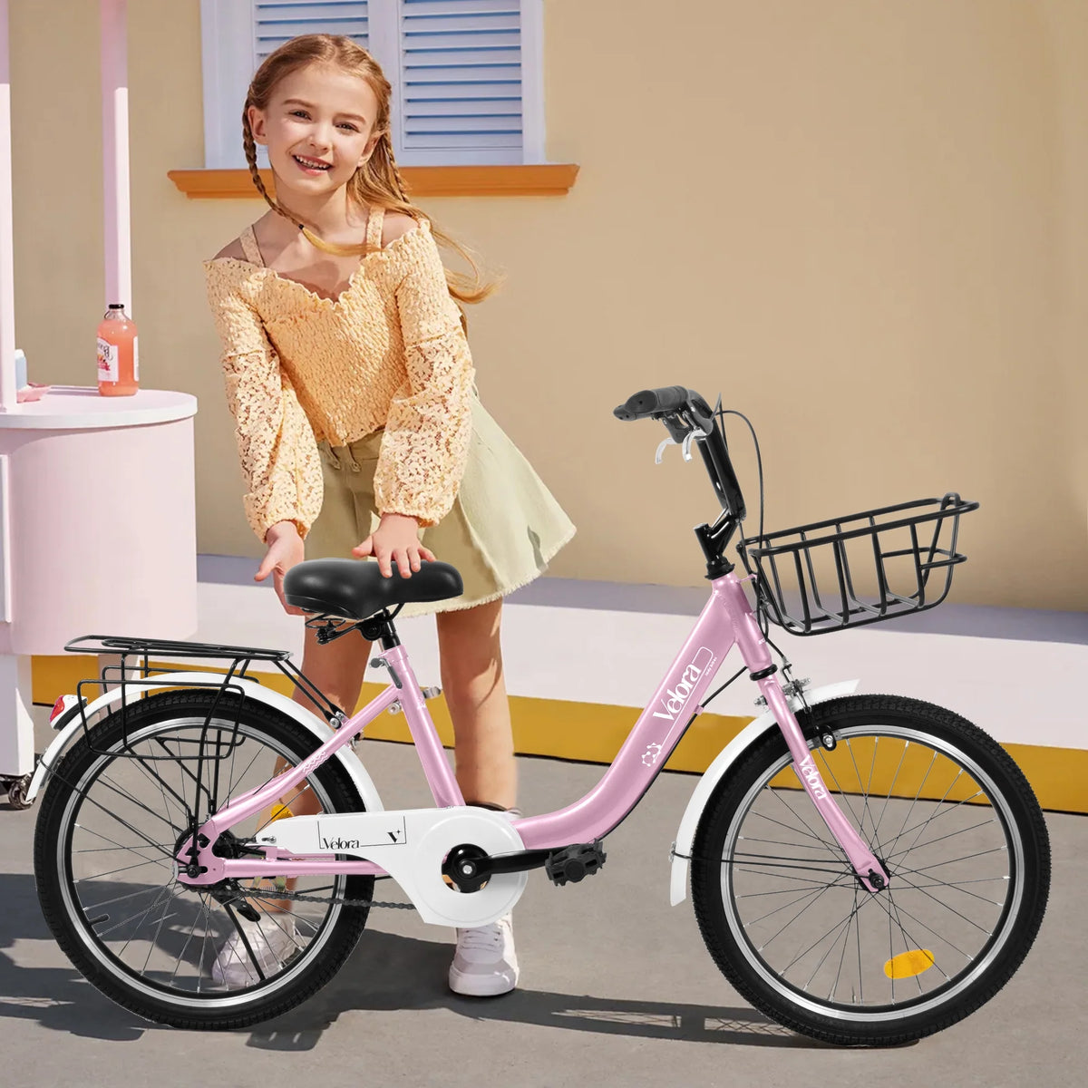 20 in Kids Bike for Boys Girls, 1 Speed Children Bicycle with Basket, Rear Seat, Chain Guard - Product image 13