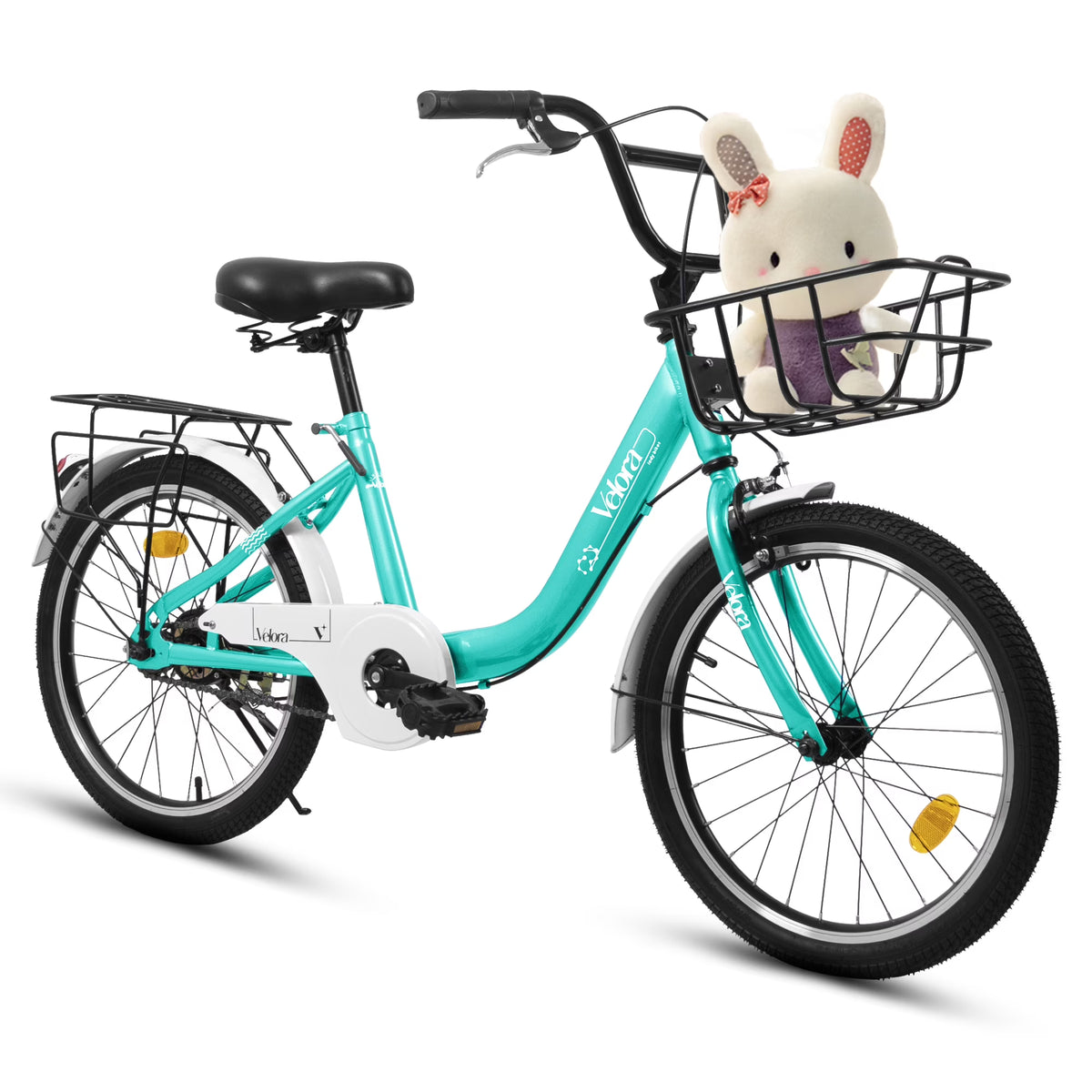 20 in Kids Bike for Boys Girls, 1 Speed Children Bicycle with Basket, Rear Seat, Chain Guard - Product image 5