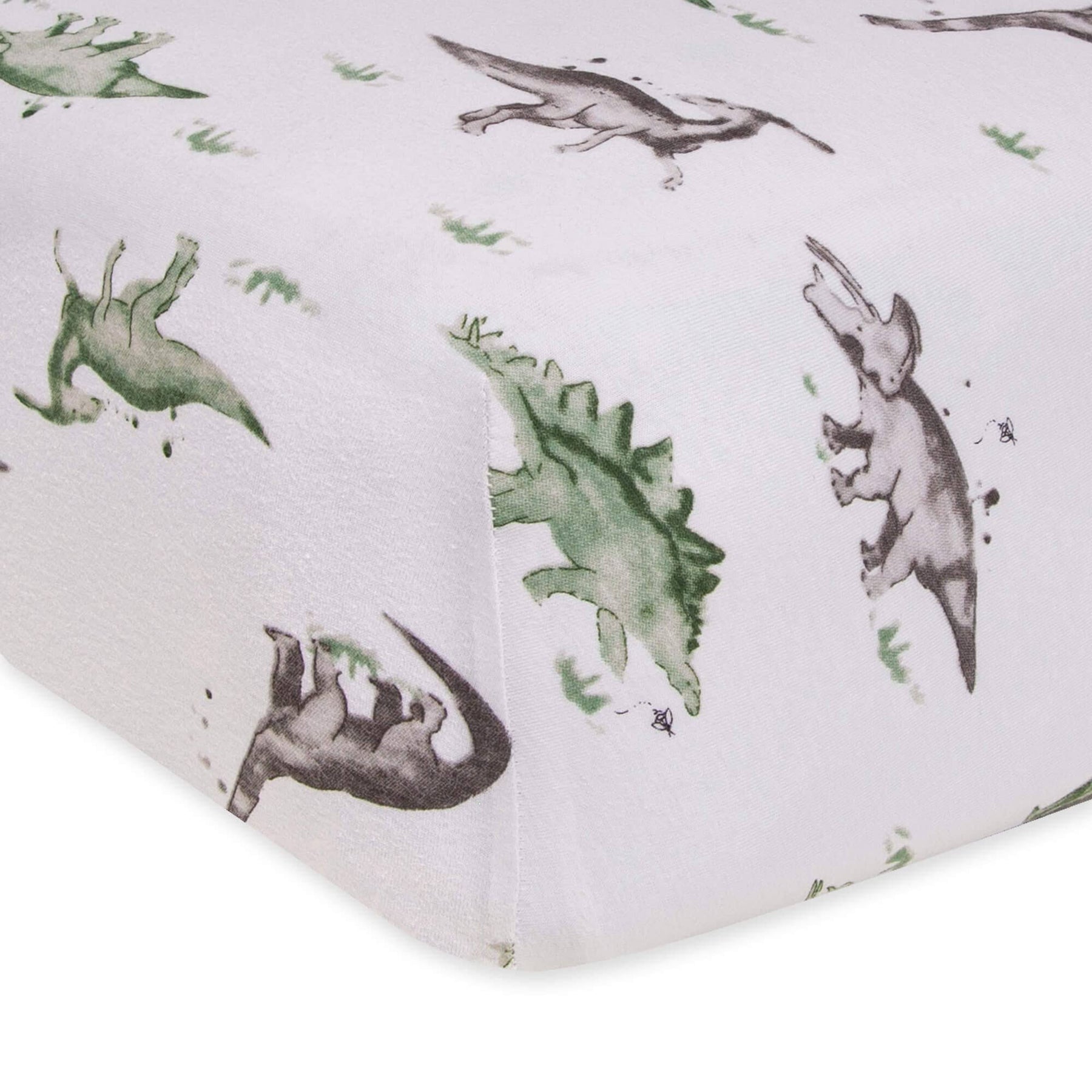 Burt's Bees Baby Happy Herbivores Organic Cotton Crib Sheet in Cloud - Product image 1