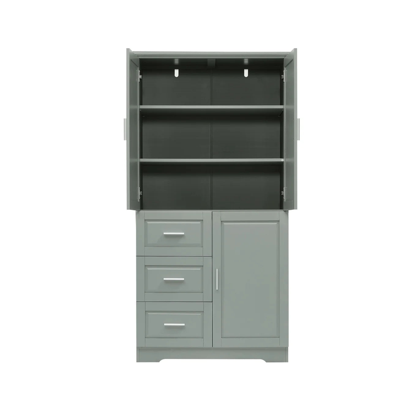 Bathroom Cabinet, 62.2" Tall Storage Cabinet with Doors and Shelves - Product image 9