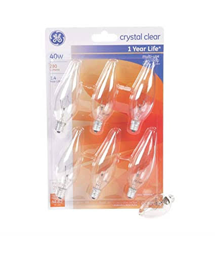 GE 40W 6pk Deco Small Base Light Bulb Clear - Product image 1