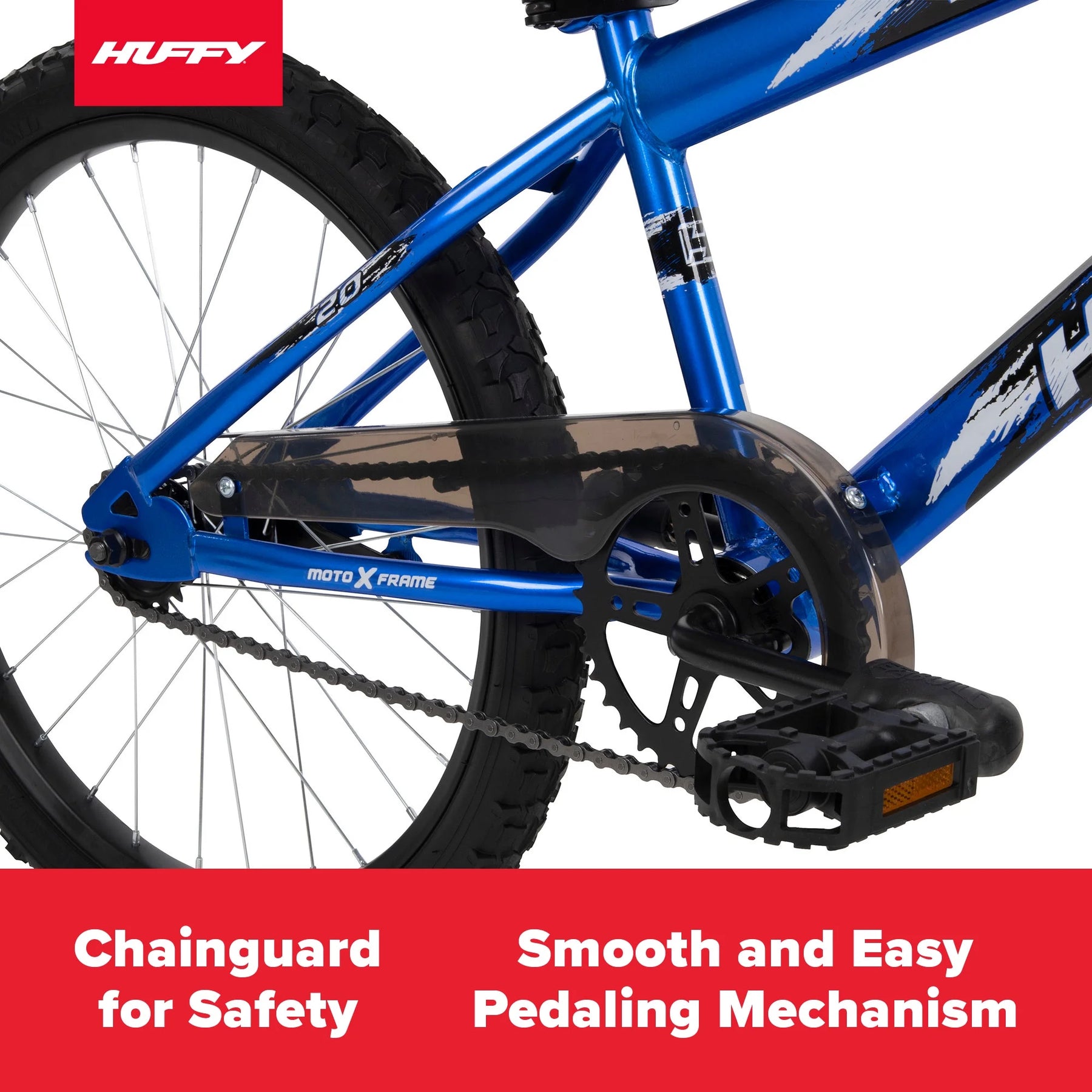 Huffy 20" Rock It Kids' Bike, Fits Riders 44" - 56", Blue, Child, Boys - Product image 3