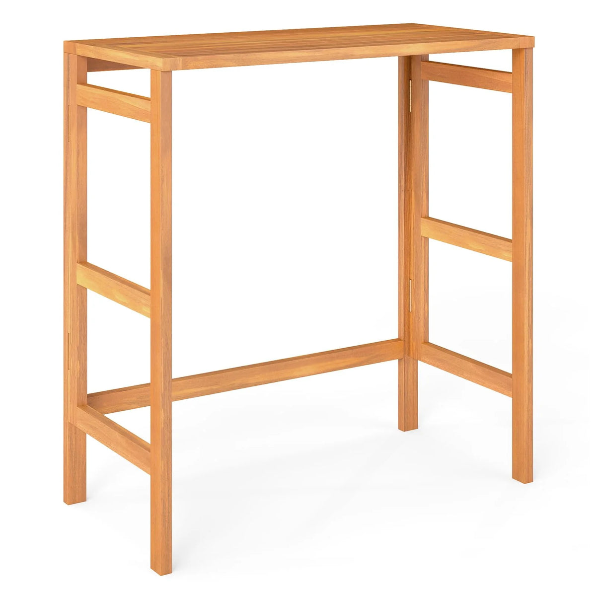 Tangkula Patio Rectangle Counter Height Pub Table with Slatted Tabletop - Product image 1