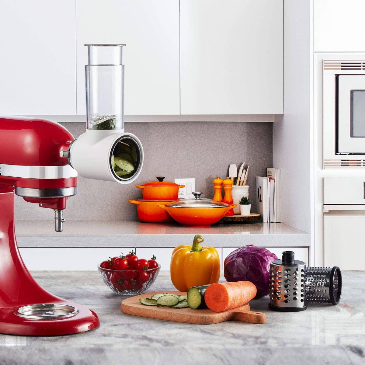 Slicer/Shredder Attachment Compatible with KitchenAid Stand Mixers As - Product image 1