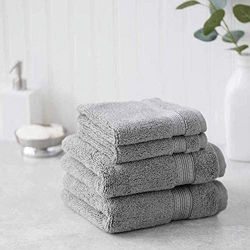 Charisma Luxury Bath Sheet, Hand Towel & Washcloth Set - 6 Pieces (Dark Grey) - Product image 3