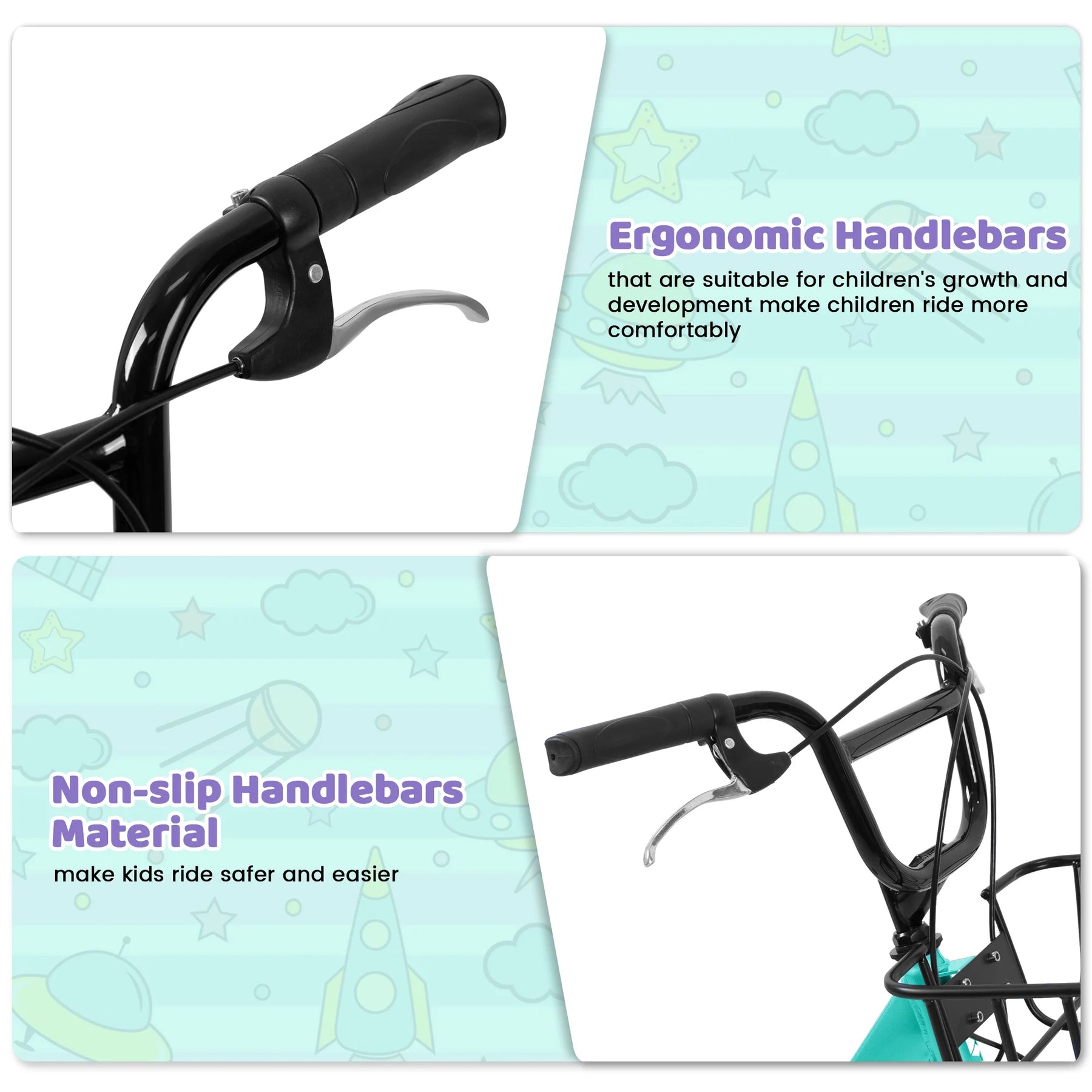 20 in Kids Bike for Boys Girls, 1 Speed Children Bicycle with Basket, Rear Seat, Chain Guard - Product image 26