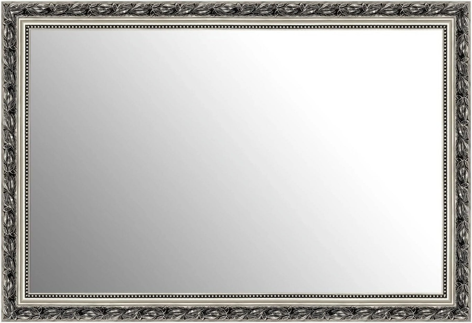 H - A Black&Gold Framed Rectangle Bathroom Mirrors for Wall, Wall Mounted Vintage Mirror Vertical or Horizontal Hanging for Living Room, Bedroom (40''X24''Vintage)