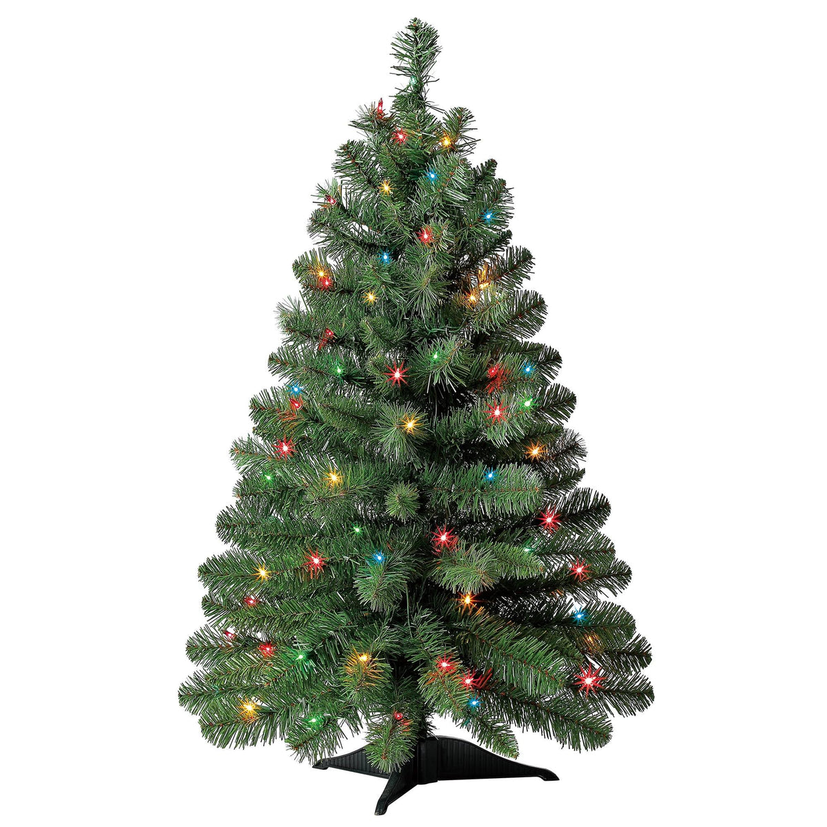 Holiday Time Prelit 70 Mini Multicolor Incandescent Lights, Winston Pine Artificial Christmas Tree, 3' - Product image 1