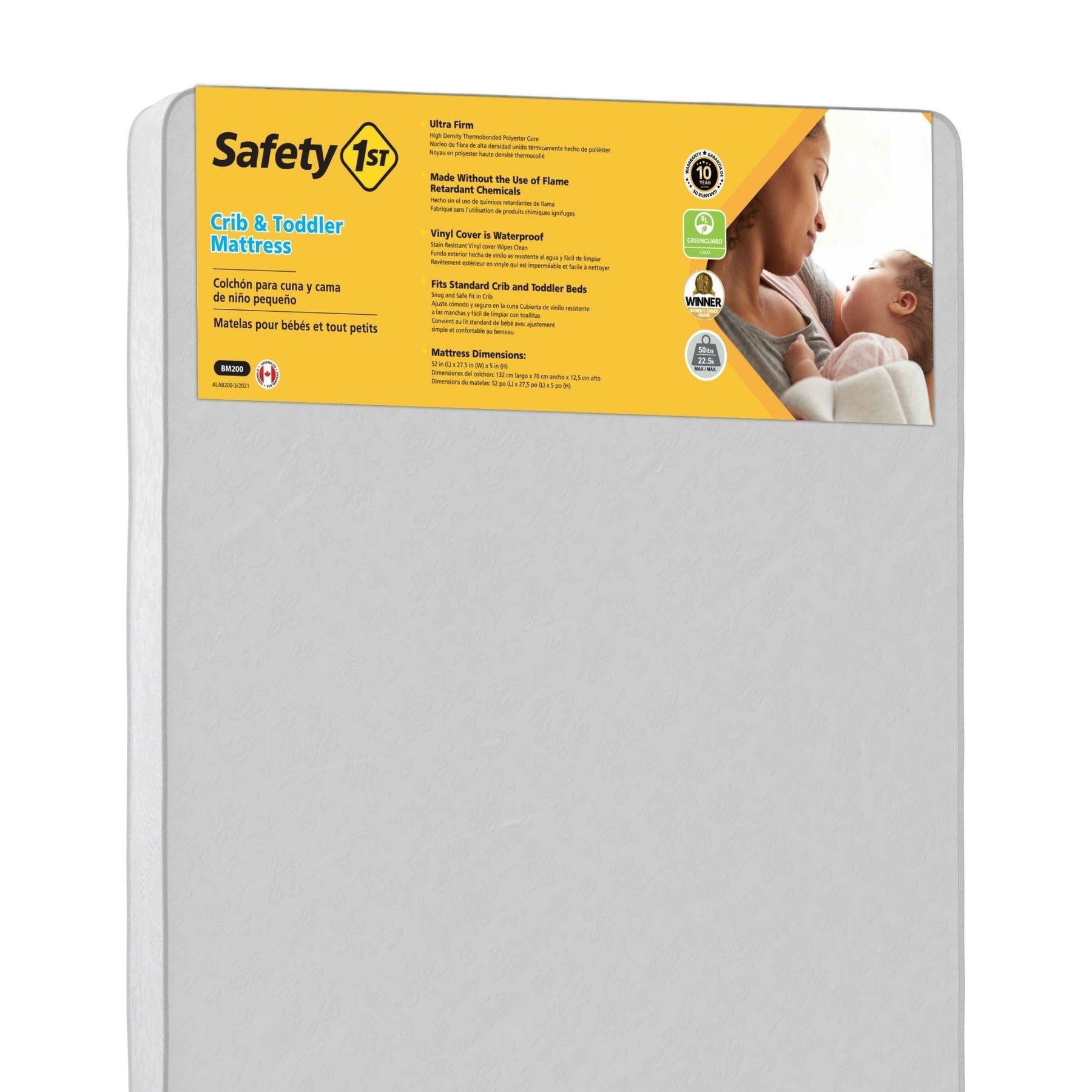 1st Sweet Dreams 5 Crib & Toddler Mattress with Waterproof Cover - Greenguard Gold Certified - Product image 9