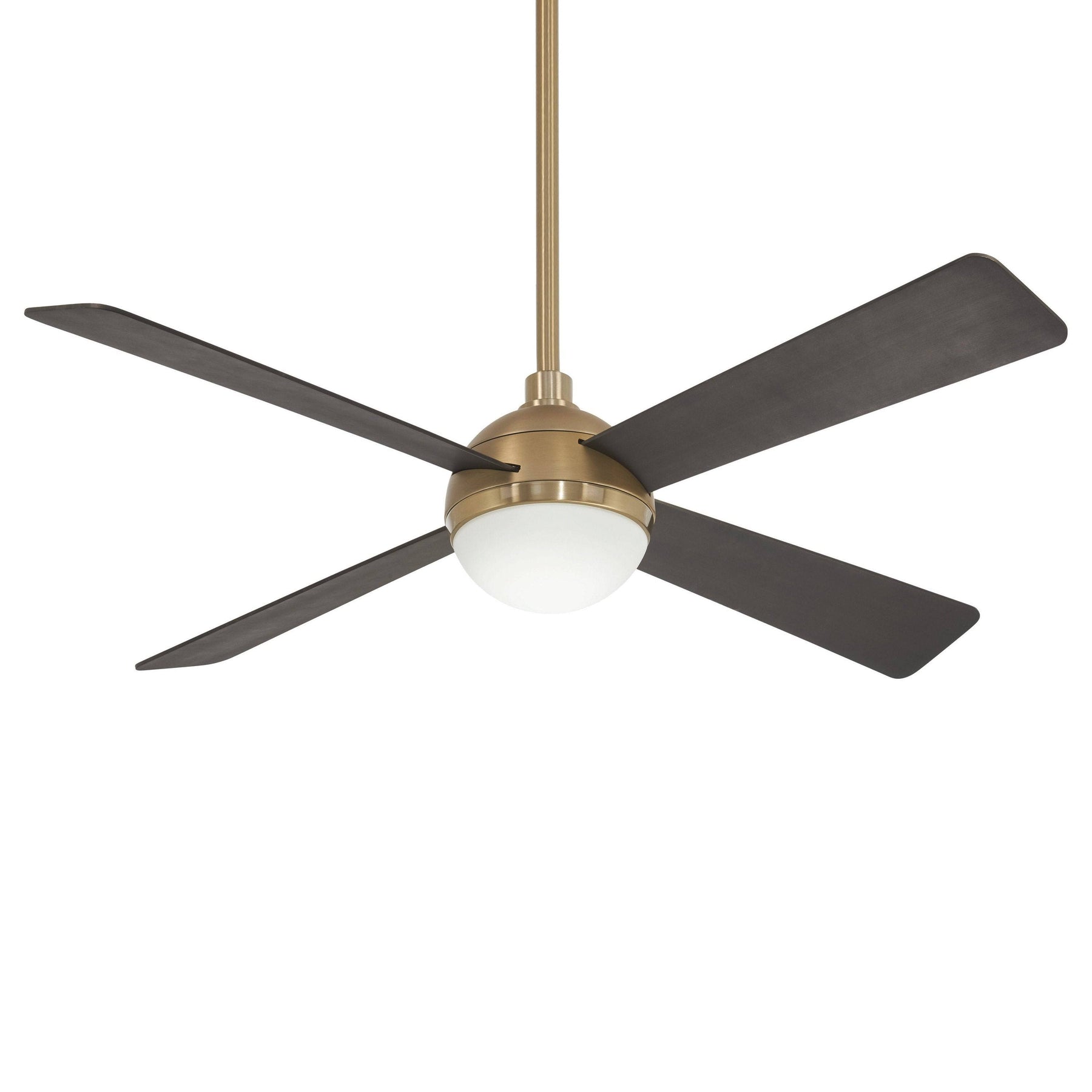 Minka-Aire F623L-BBR/SBR Orb 54 inch Soft Brass with Brushed Carbon Blades Ceiling Fan in Brushed - Product image 1