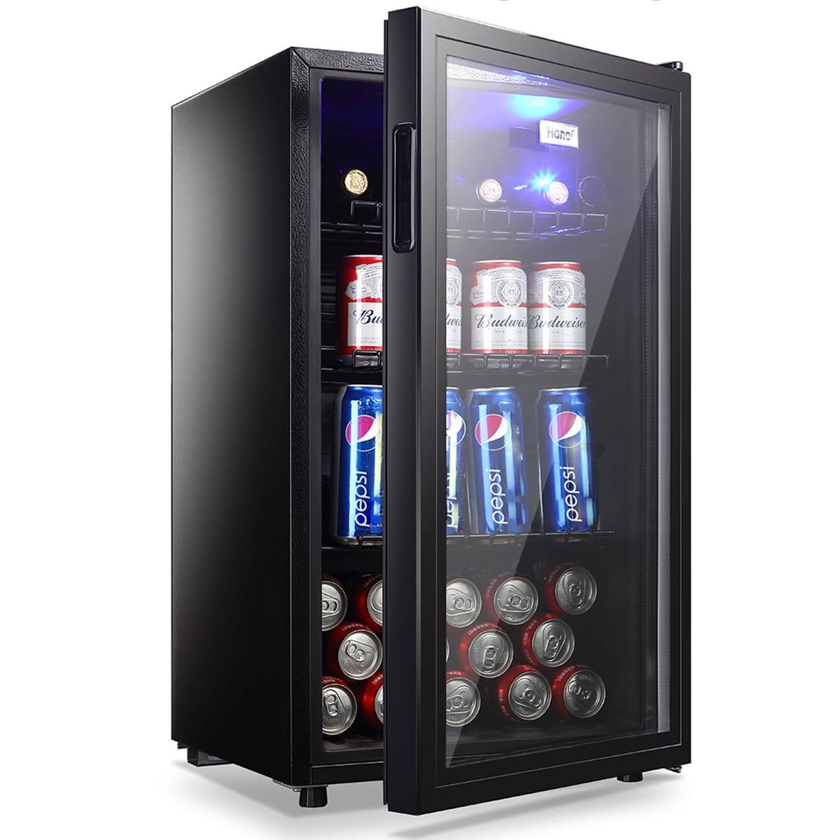 Wanai 120-Can Beverage Cooler and Refrigerator Small Mini Fridge for Home Office or Bar with Glass Door and - Product image 1