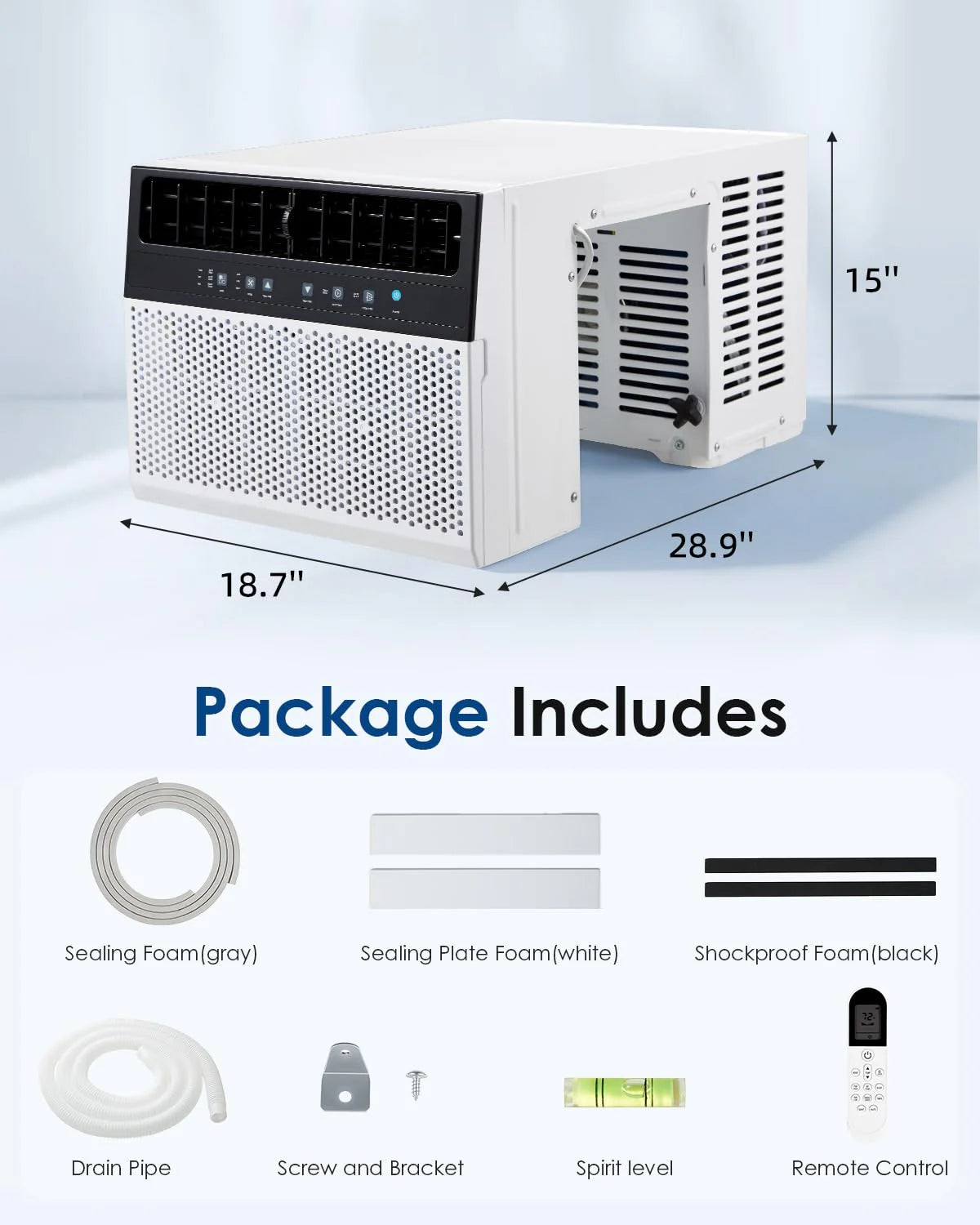 AECOJOY 12000 BTU Window Air Conditioner, Energy-Saving Window AC Unit, Cools up to 350 Sq. Ft - Product image 8