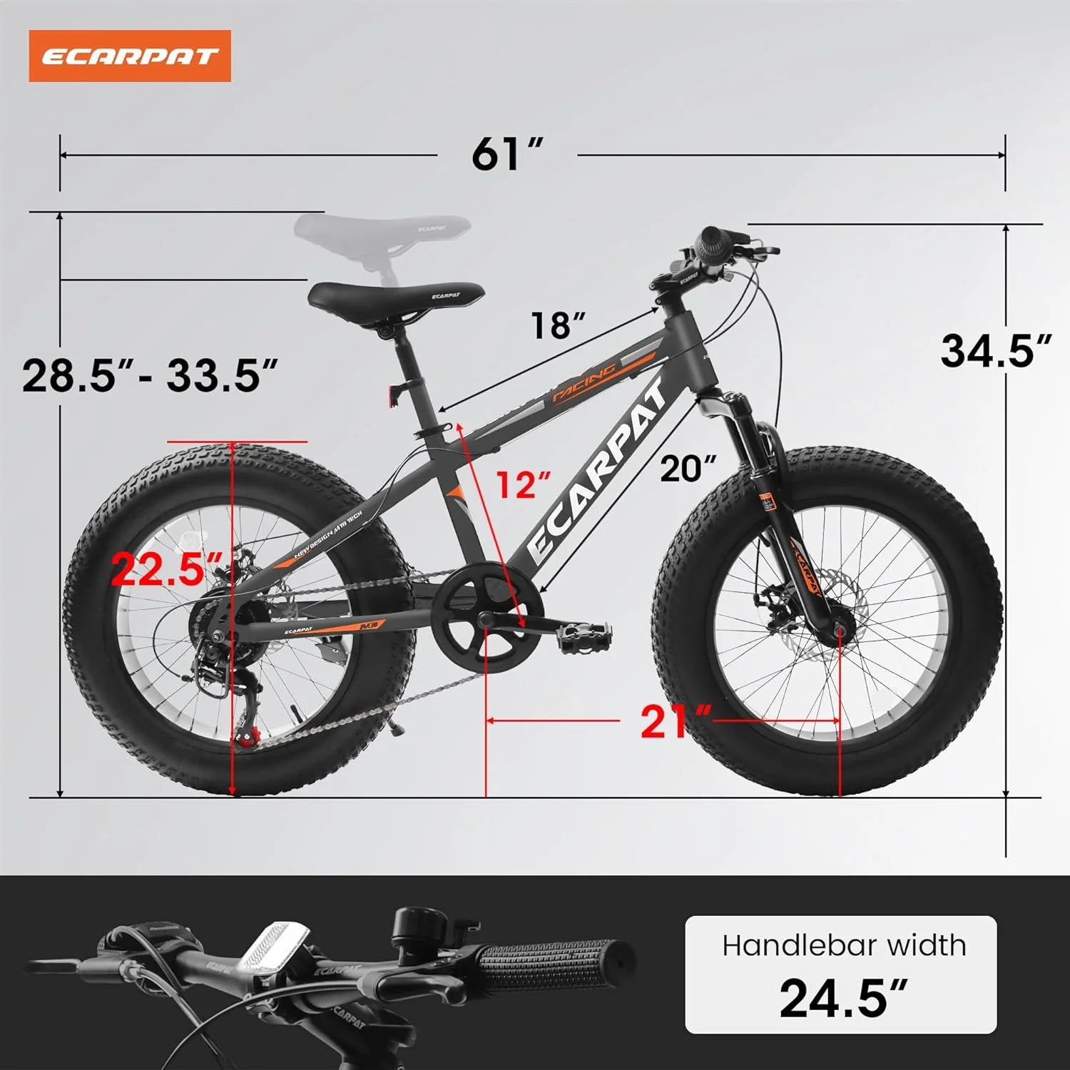 20 in Mountain Bike for 7 - 15 Years Old, 7 Speed Kids Bike with High Carbon Steel Frame - Product image 8
