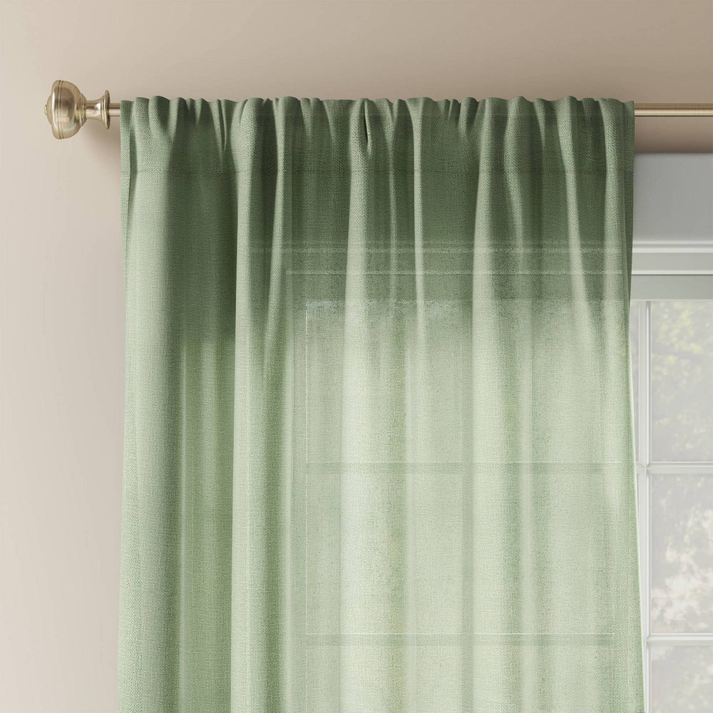 54"x84" Light Filtering Solid Farrah Window Curtain Panel Sage Green - Threshold