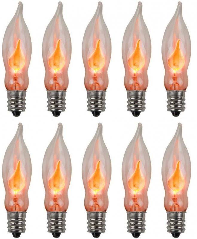 Creative Hobbies A101 Flicker Flame Light Bulb -3 Watt, 130 Volt, E12 Candelabra Base, Flame Shaped - Product image 1