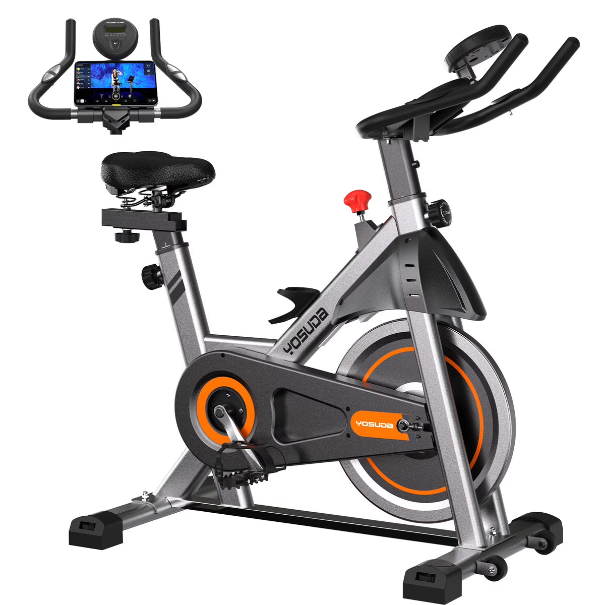 YOSUDA Indoor Cycling Bike, 330 lb Capacity, Comfort Seat, LCD Monitor - Product image 1