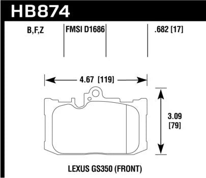 Hawk Performance HB874 Series Brake Pad