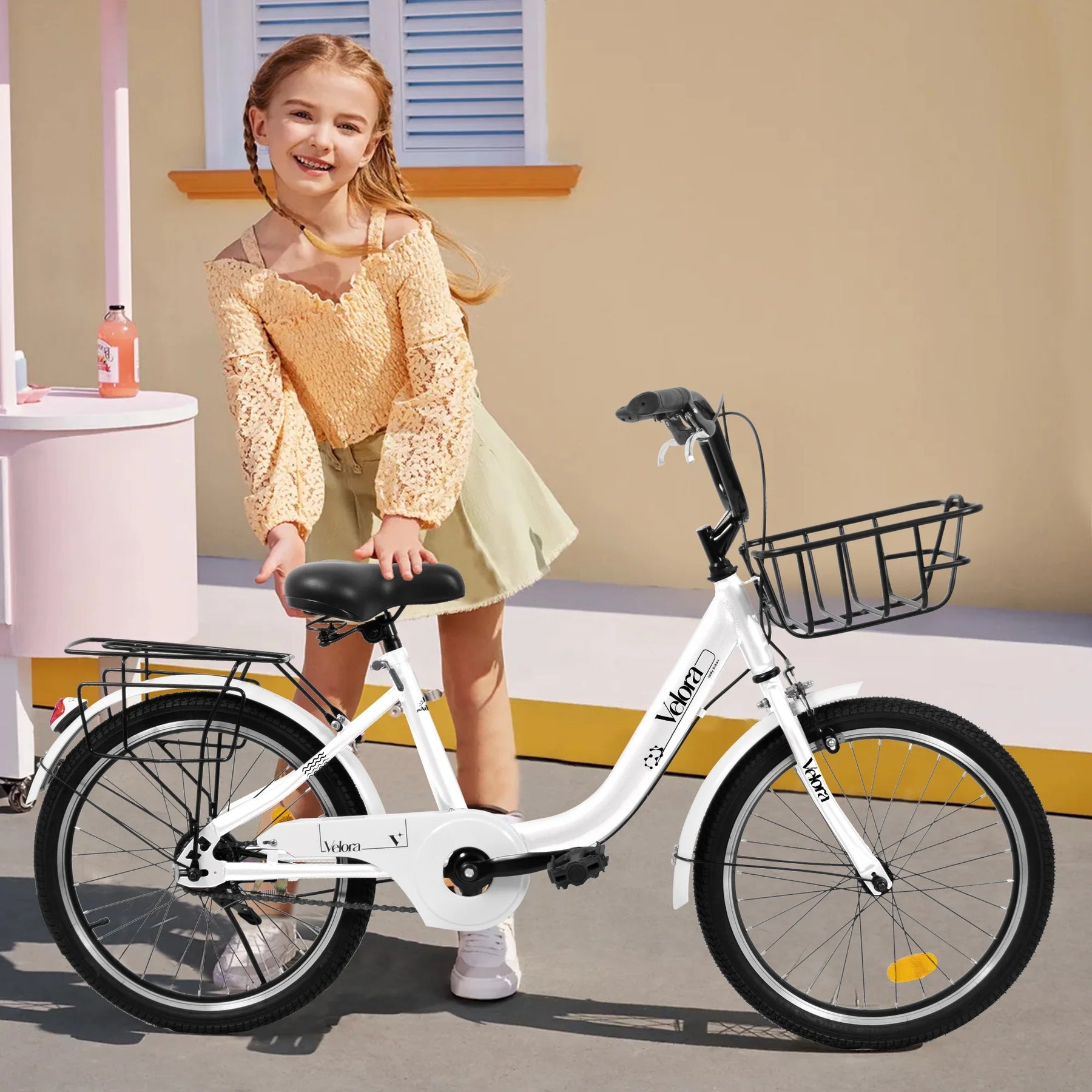 20 in Kids Bike for Boys Girls, 1 Speed Children Bicycle with Basket, Rear Seat, Chain Guard - Product image 29