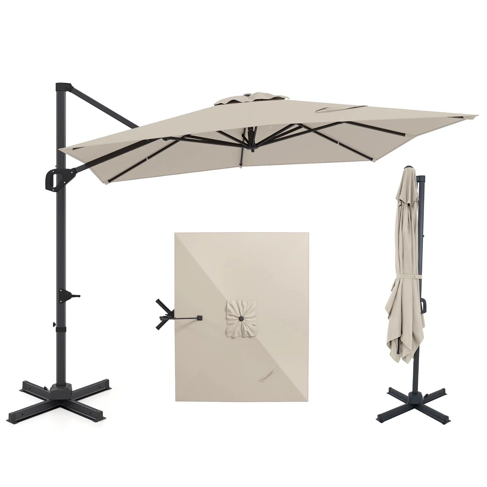 Tangkula 11 x 9 FT Patio Umbrella Large Offset Cantilever Outdoor Umbrella - Product image 4