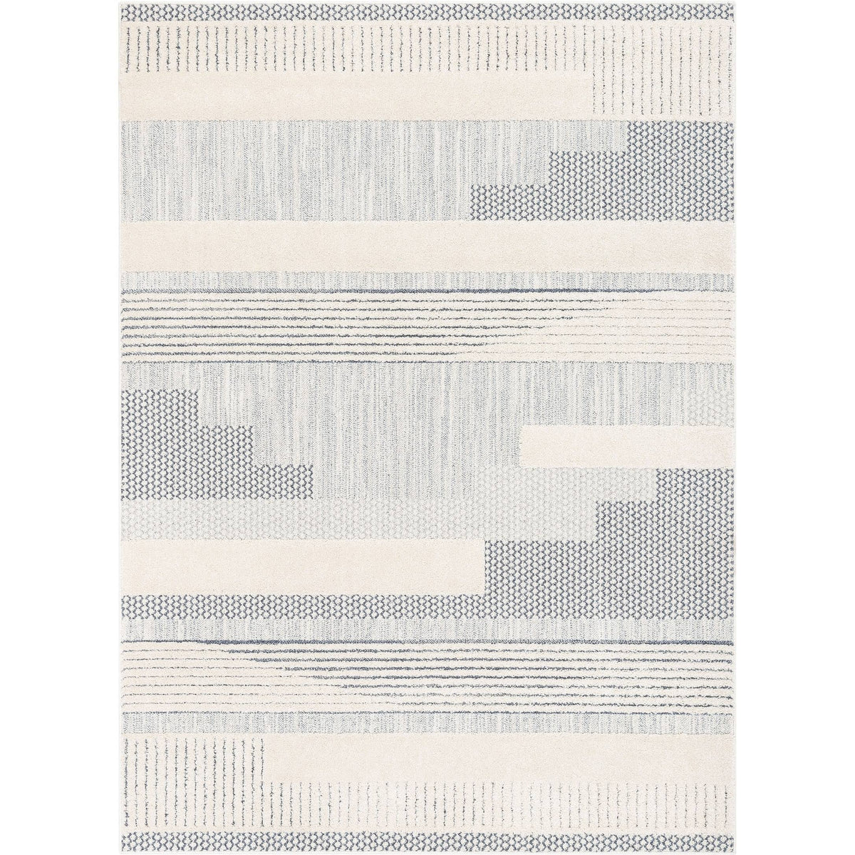Well Woven Harlow Briar Tribal Geometric Abstract Light Blue Looped Pile Area Rug - 6'7" x 9'3" - Product image 1