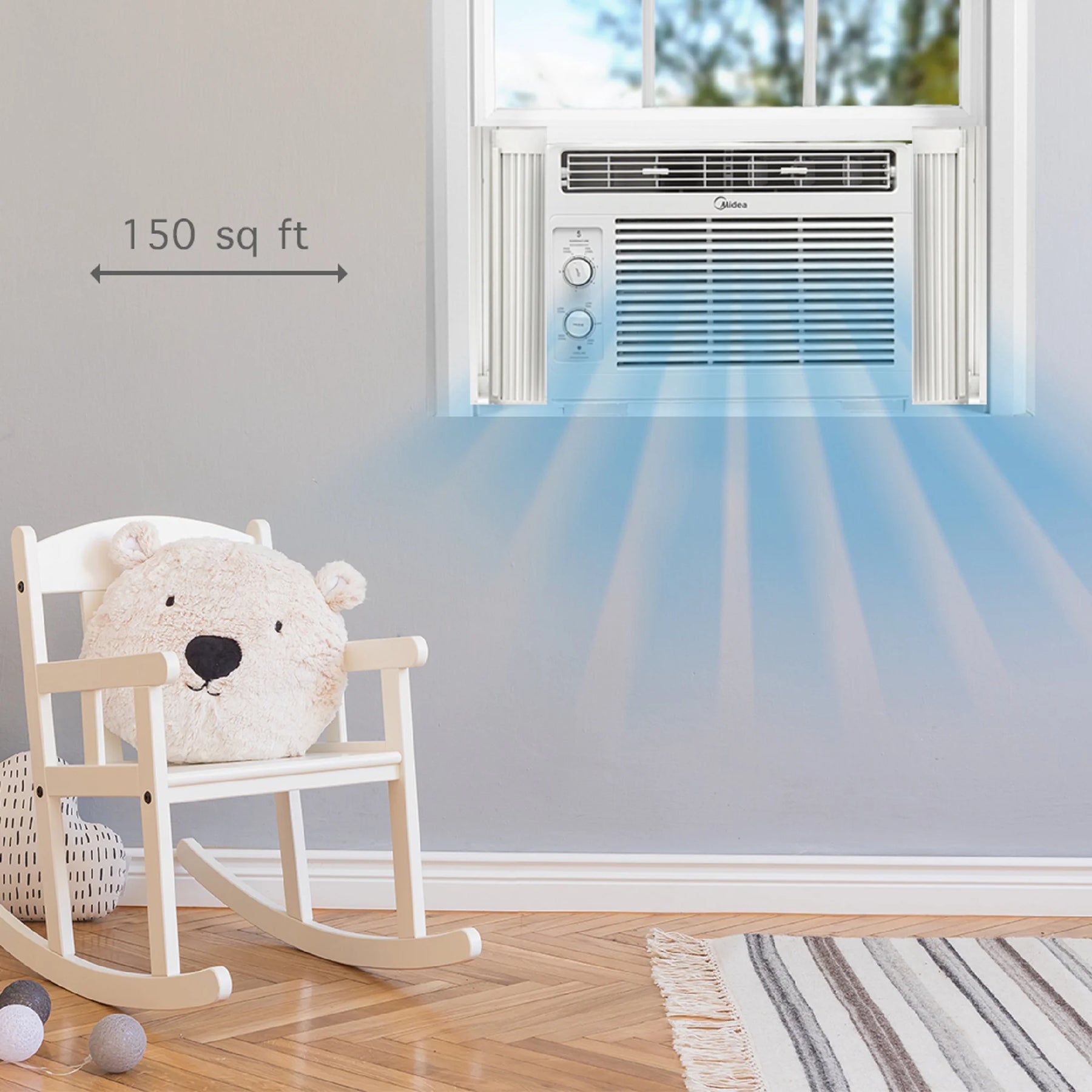 Midea 5, 000 BTU 150 Sq Ft Mechanical Window Air Conditioner, White, MAW05M1WWT, New - Product image 15