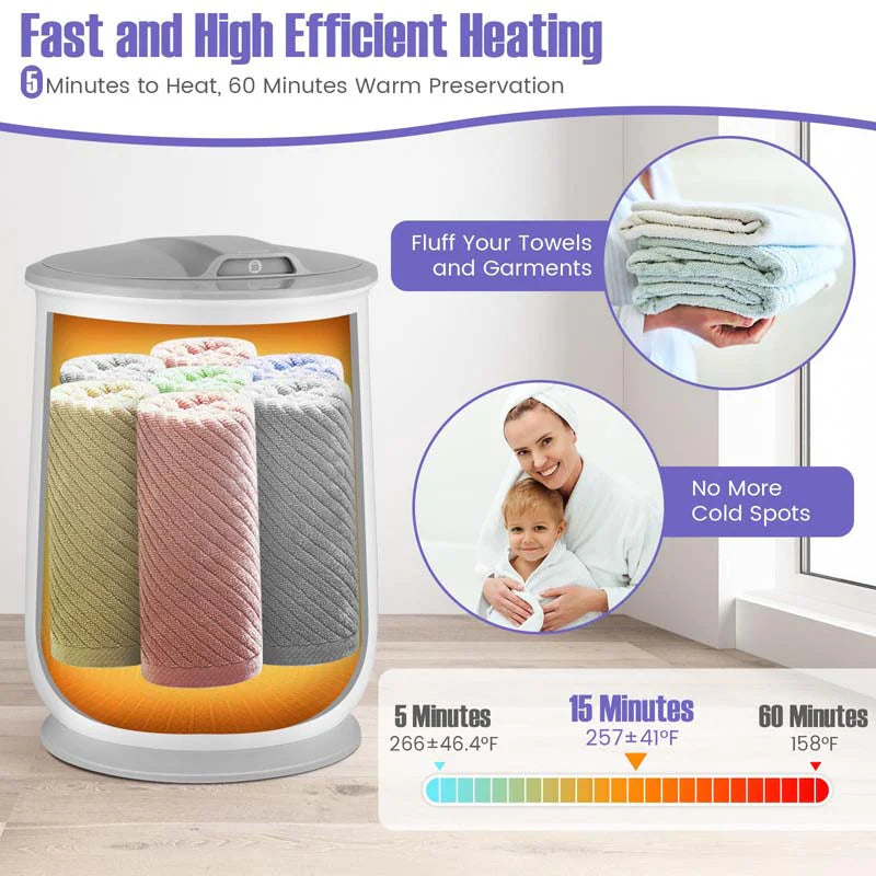 21L Large Towel Warmer Bucket for Bathroom, Hot Towel Heater with Flip-top Lid - Product image 16
